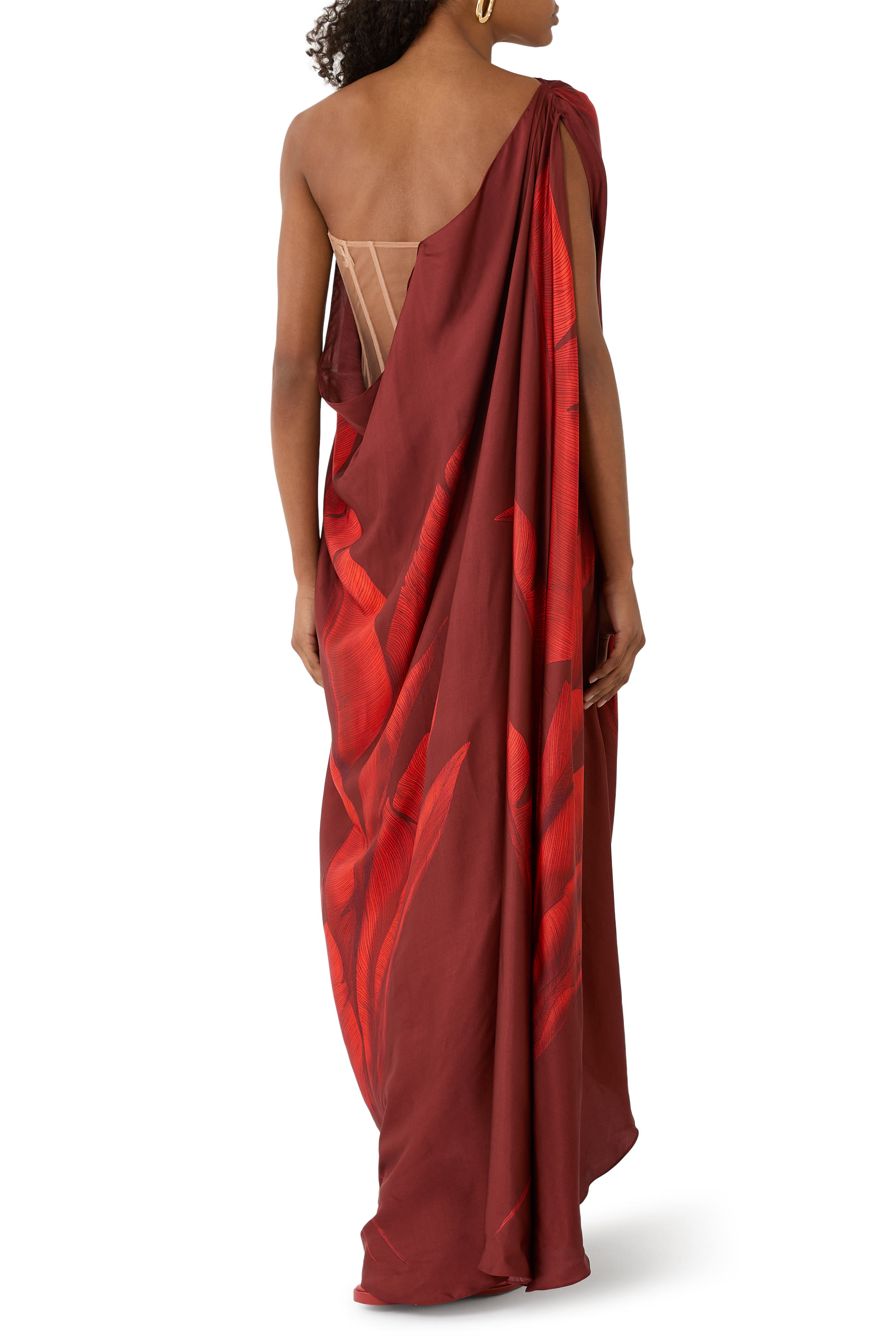 Sus Miradas Asymmetric Maxi Dress