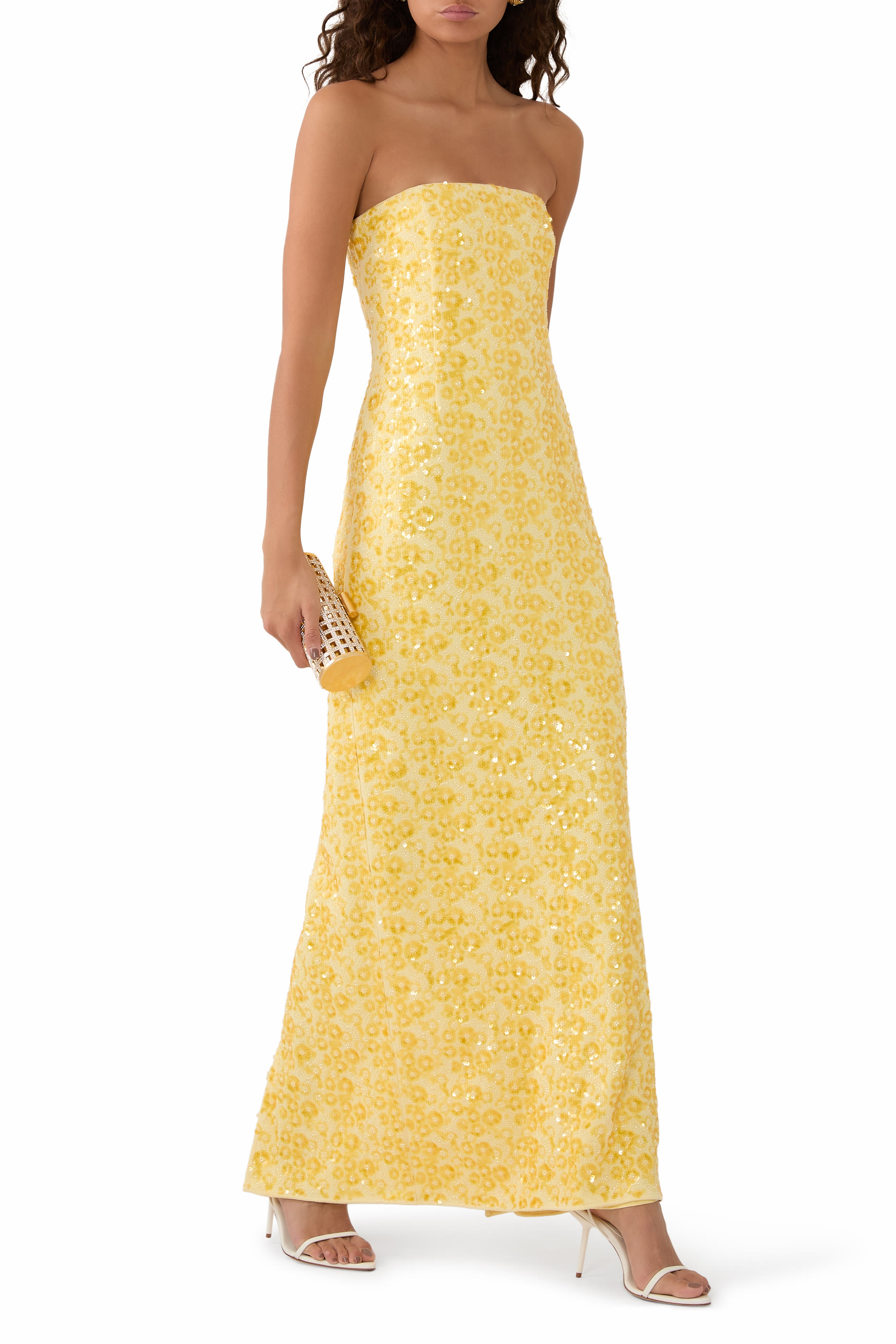 Savia Strapless Embellished Gown