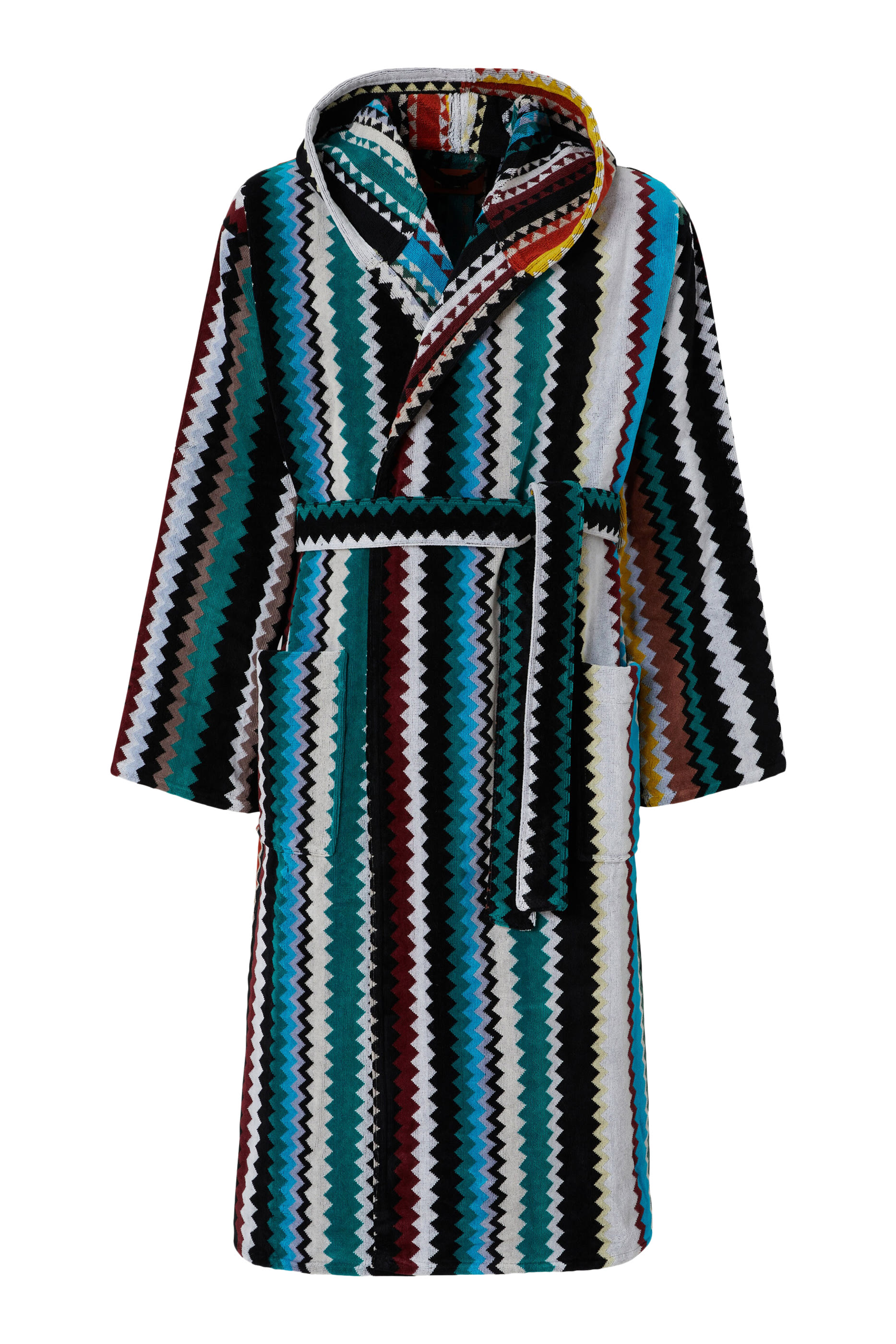 Curt Chevron Hooded Bathrobe
