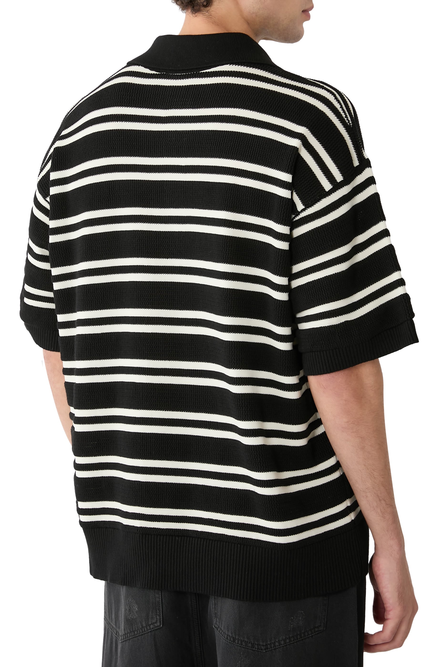 MA Stripe Knit Polo