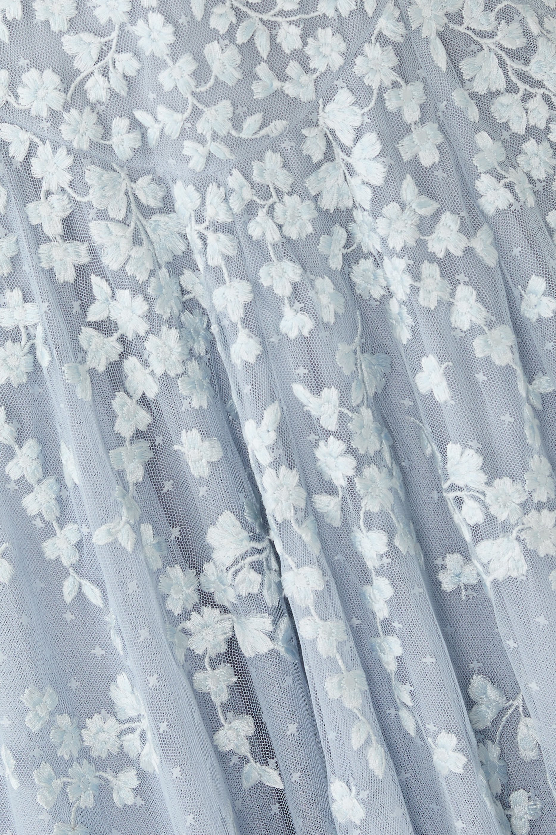 Scatter Blossom Round Neck Ankle Gown