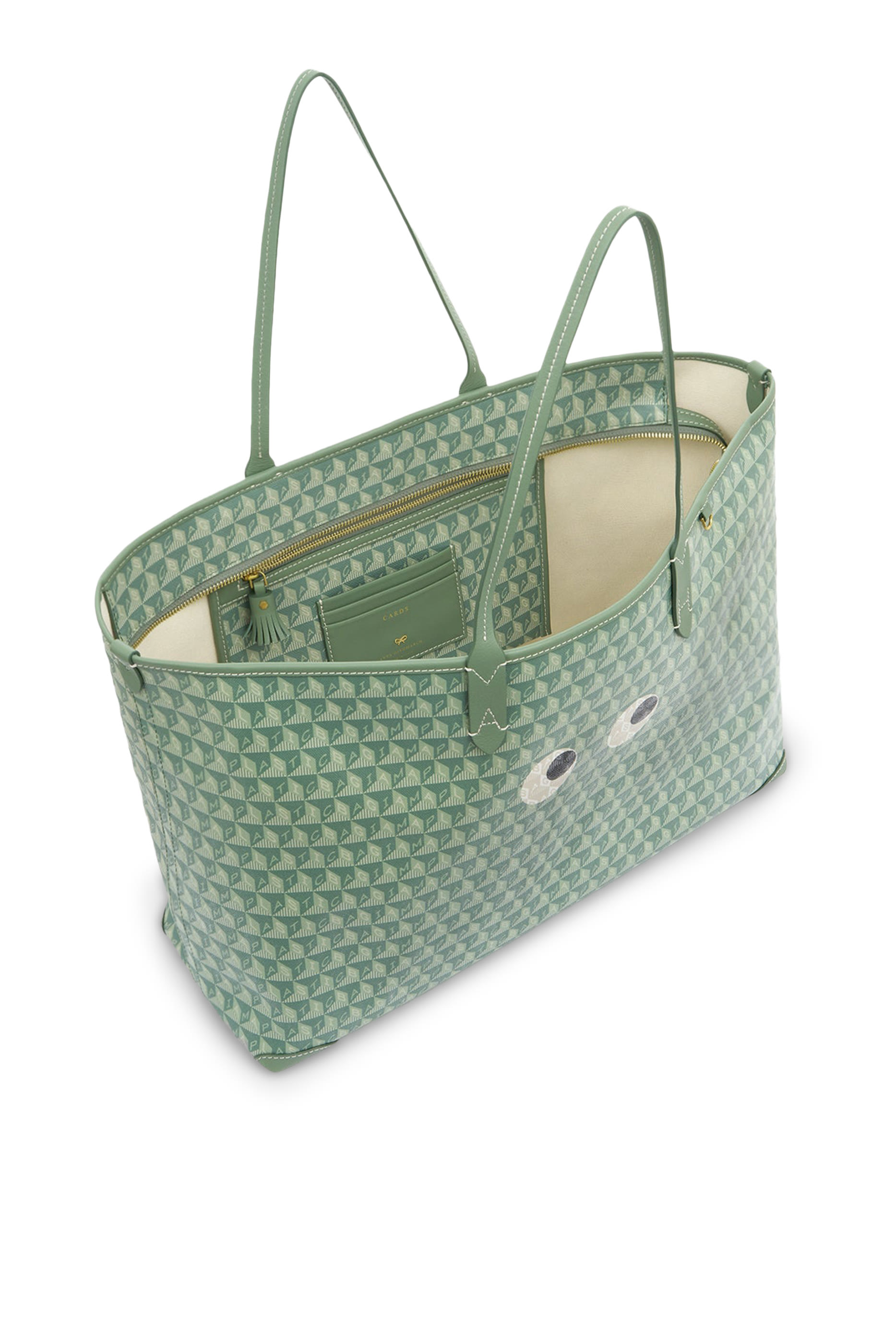 I am a Plastic Bag Eyes Zipped Tote