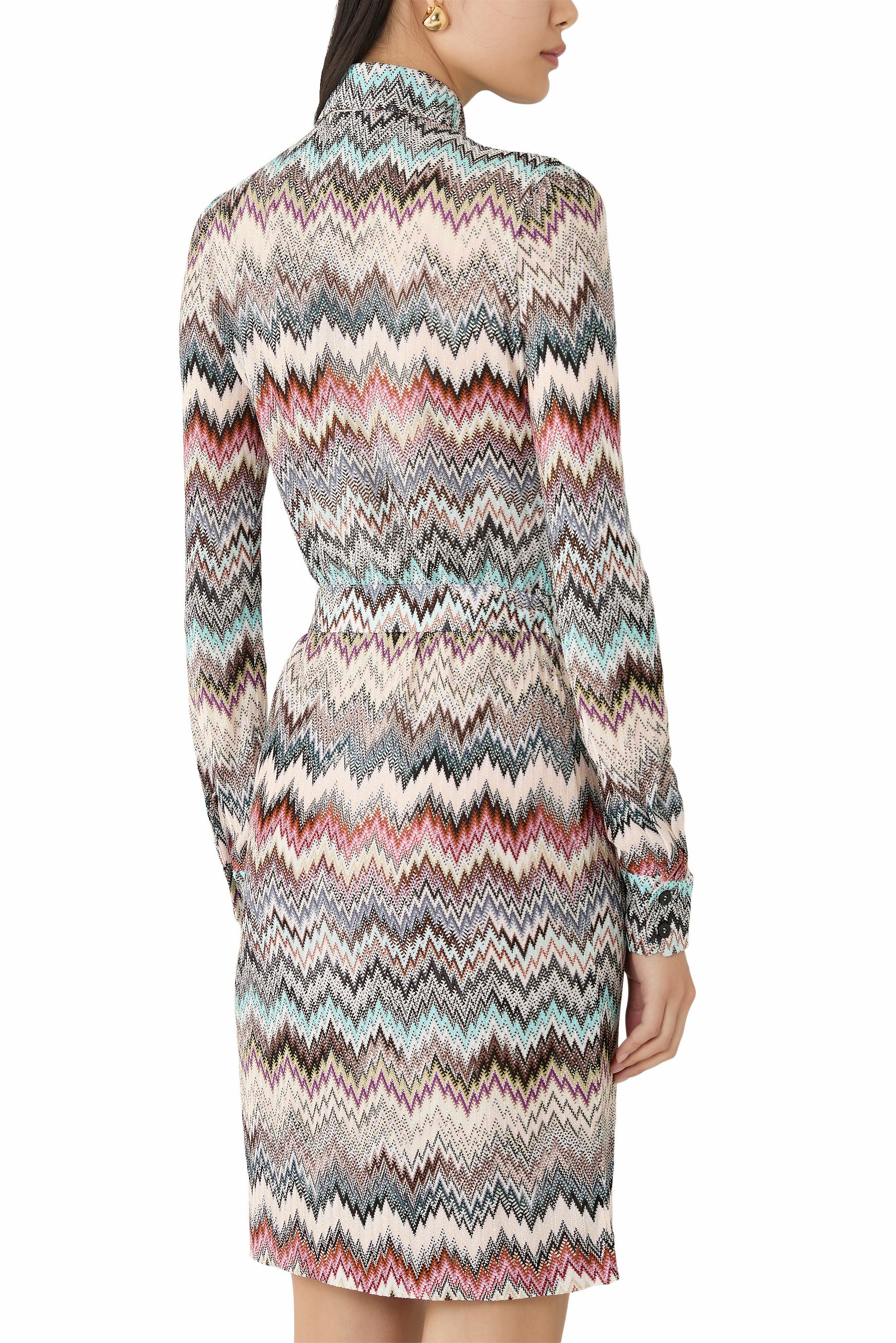 Snake Pattern Shirt Dress 