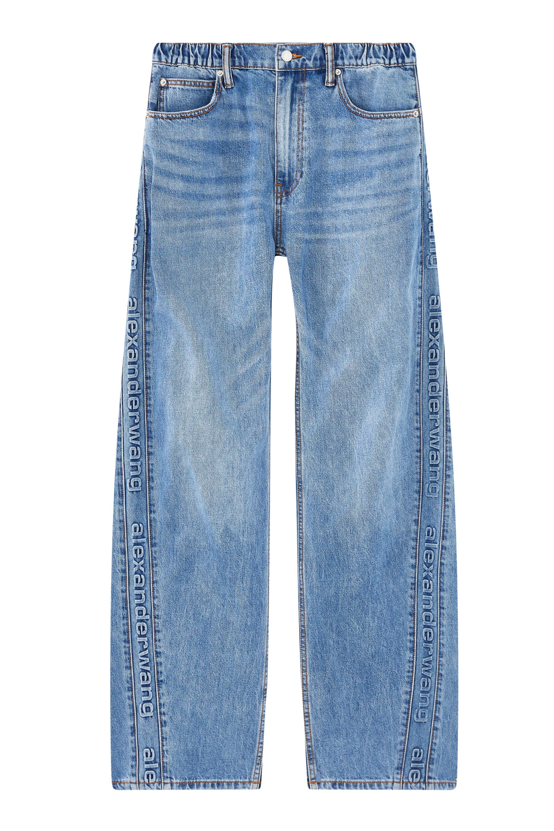 Logo-Embossed Denim Balloon Jogger Pants