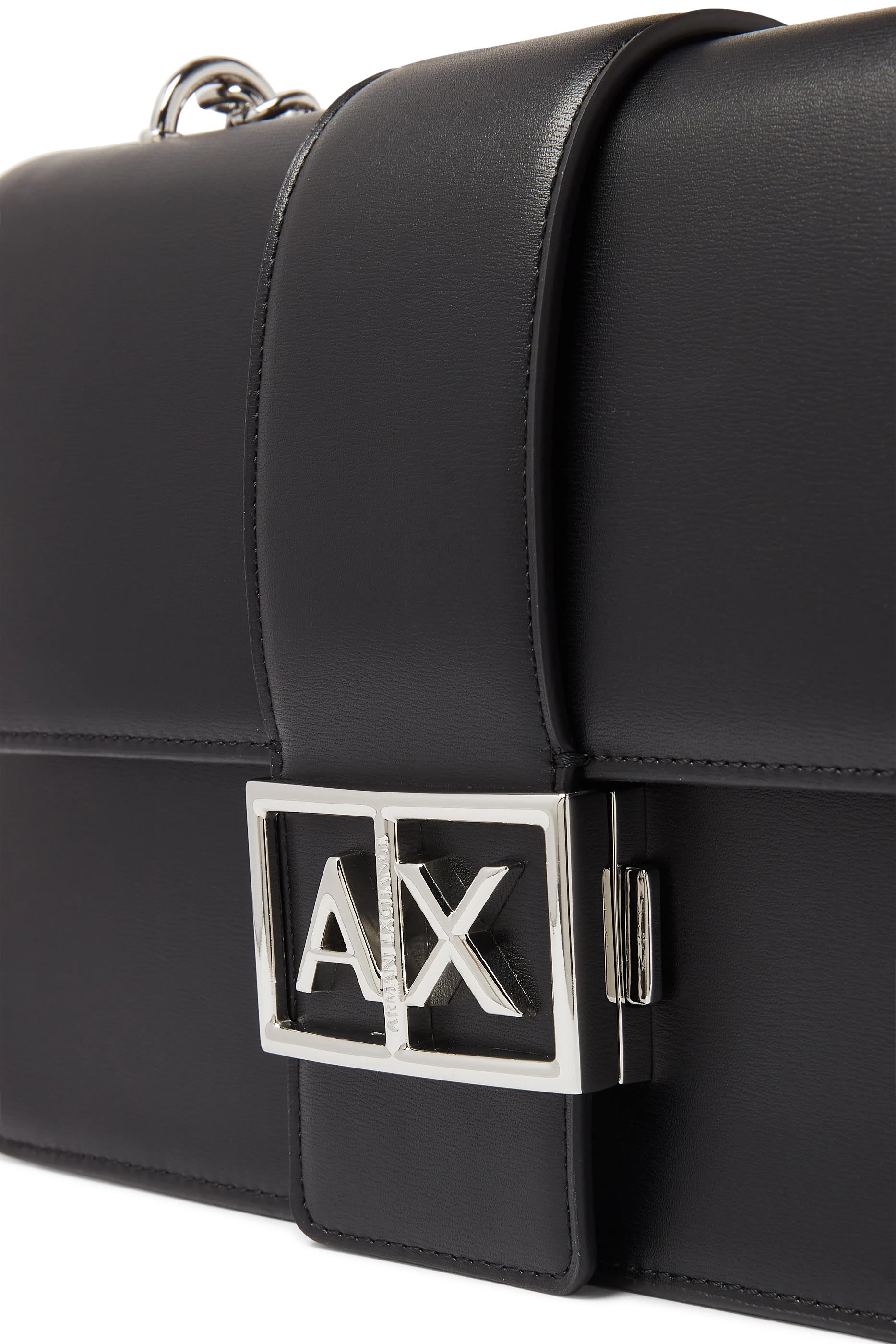 Metal AX Logo Shoulder Bag