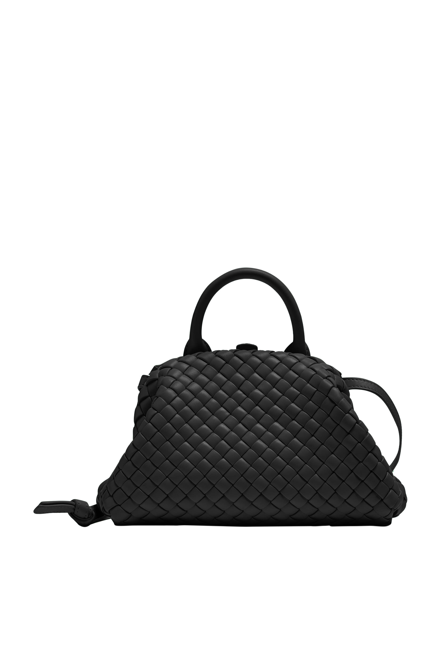 Mini Padded Intreccio Leather Top Handle Bag