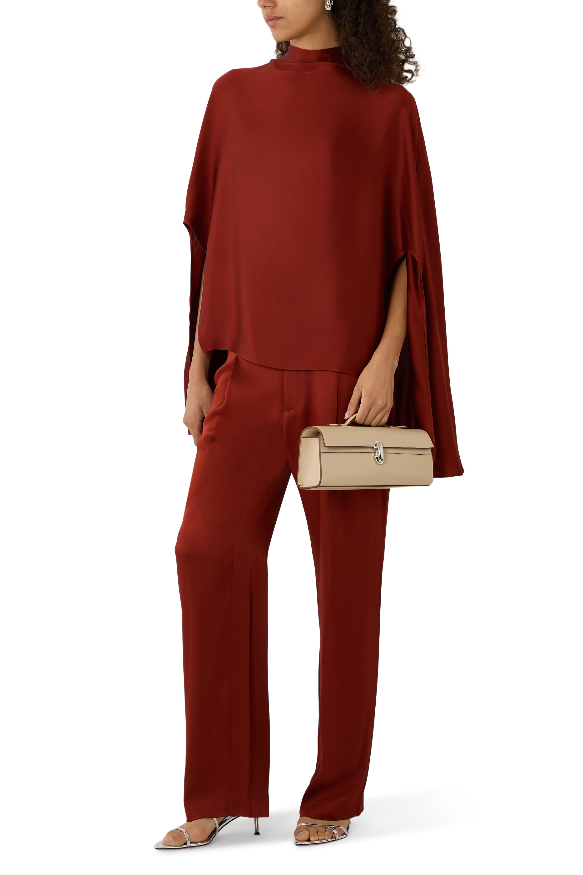 Satin Scarf Cape Top 