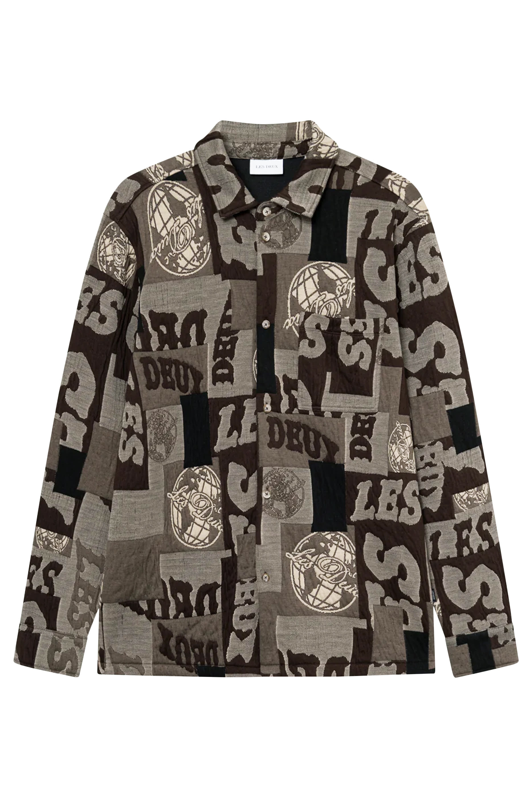 Kaleb Patchwork Jacquard Overshirt 