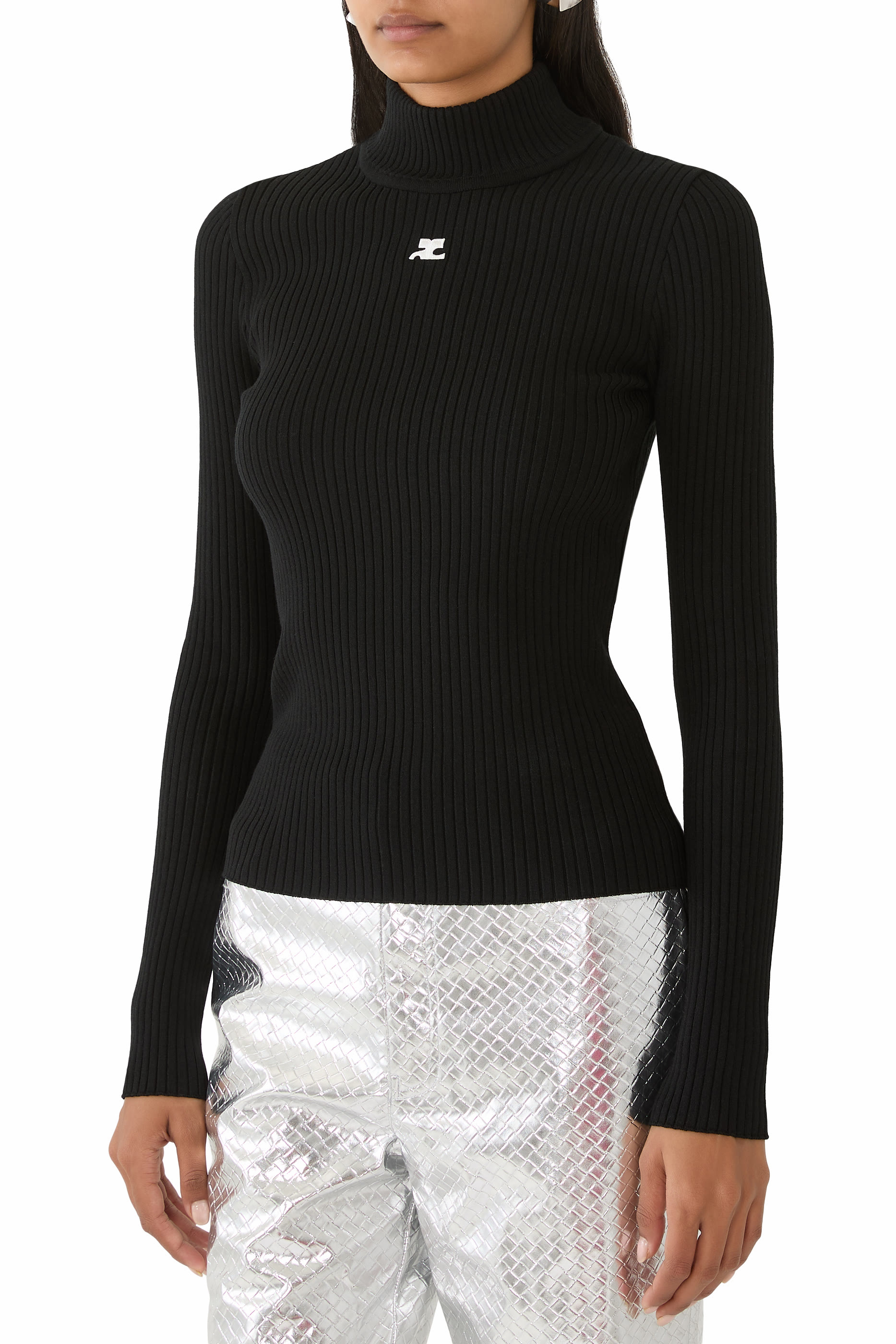 Reedition Rib Knit Mockneck Sweater