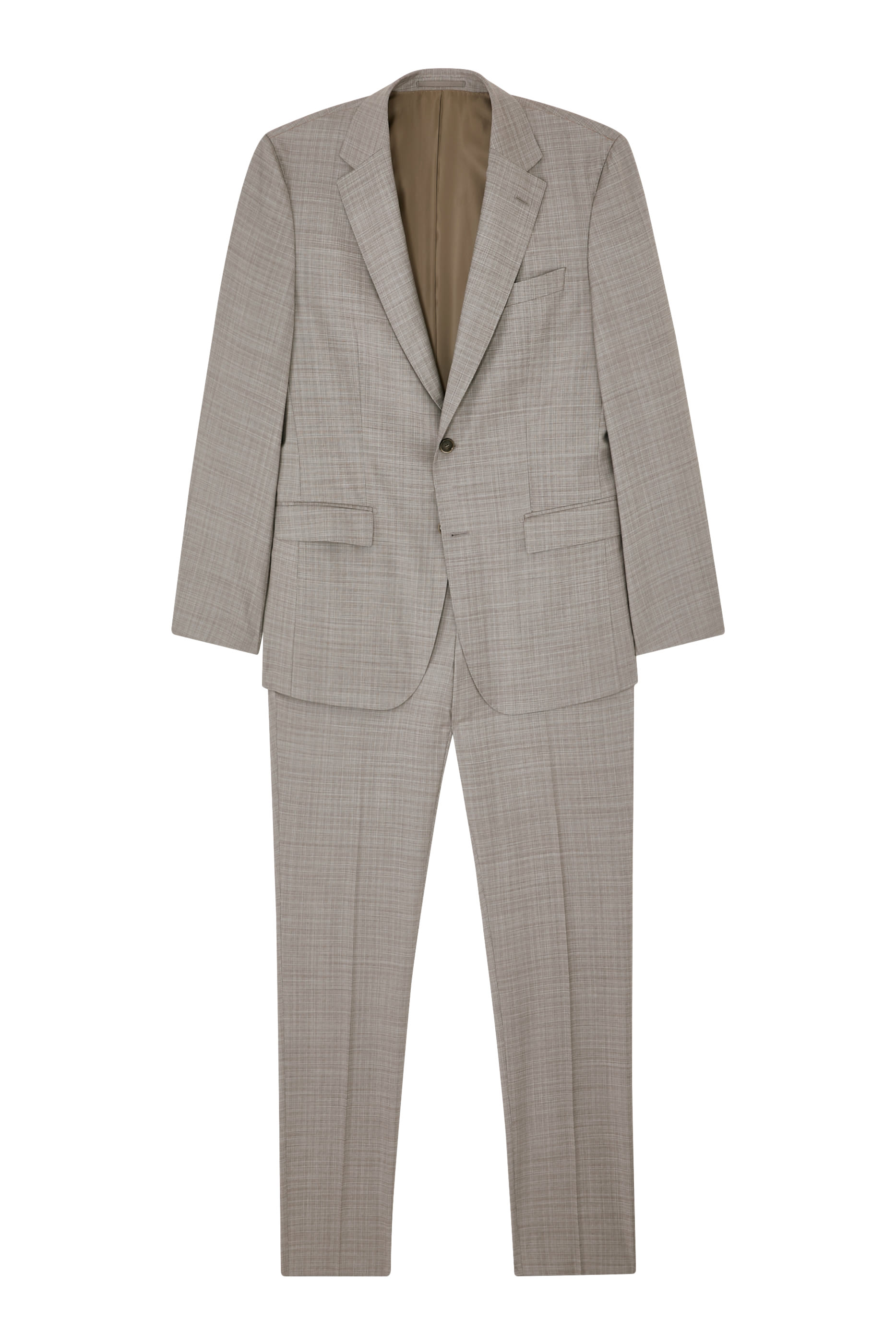 Checked Regular-Fit Suit in Virgin Wool