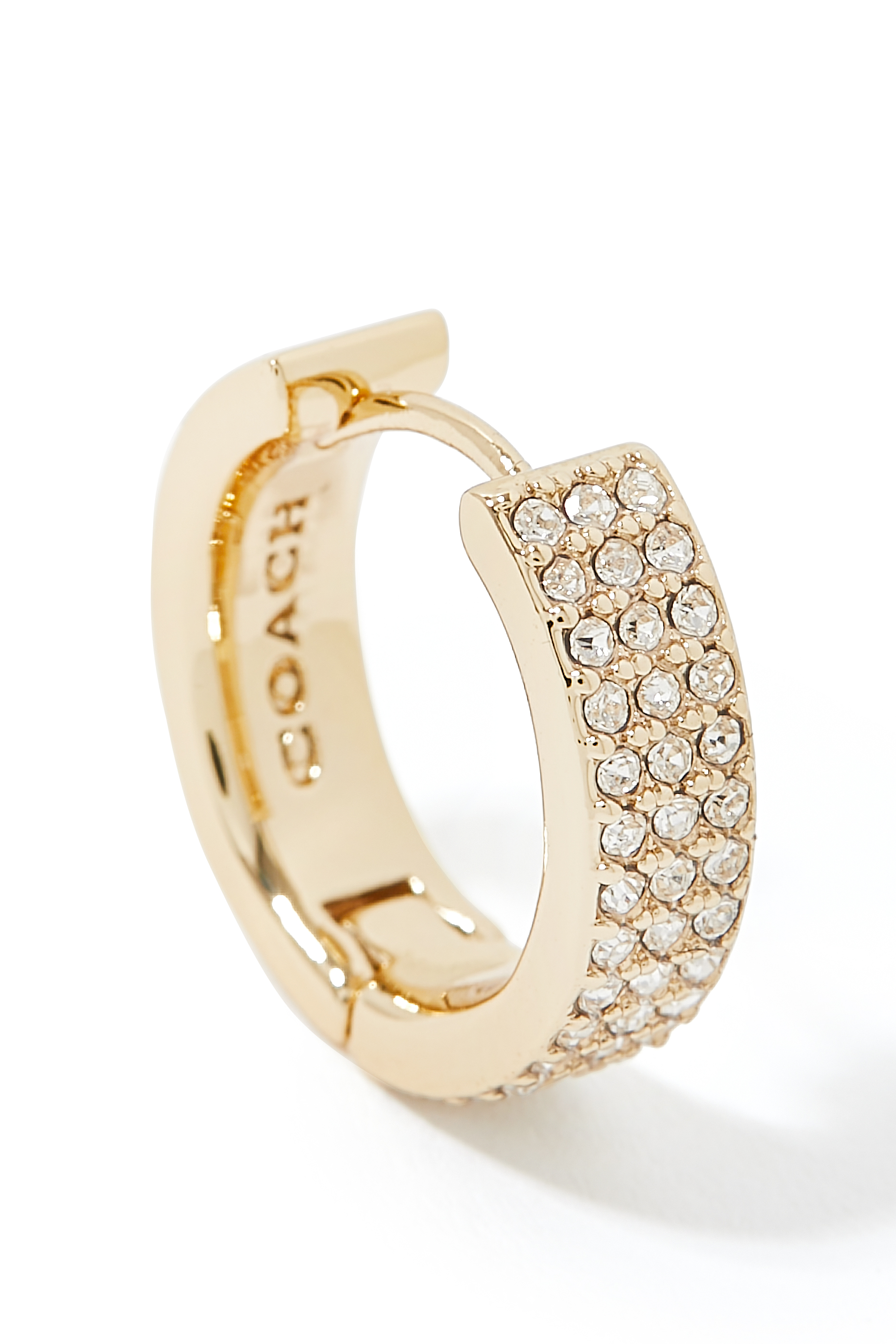 Pav&eacute; Huggie Earrings