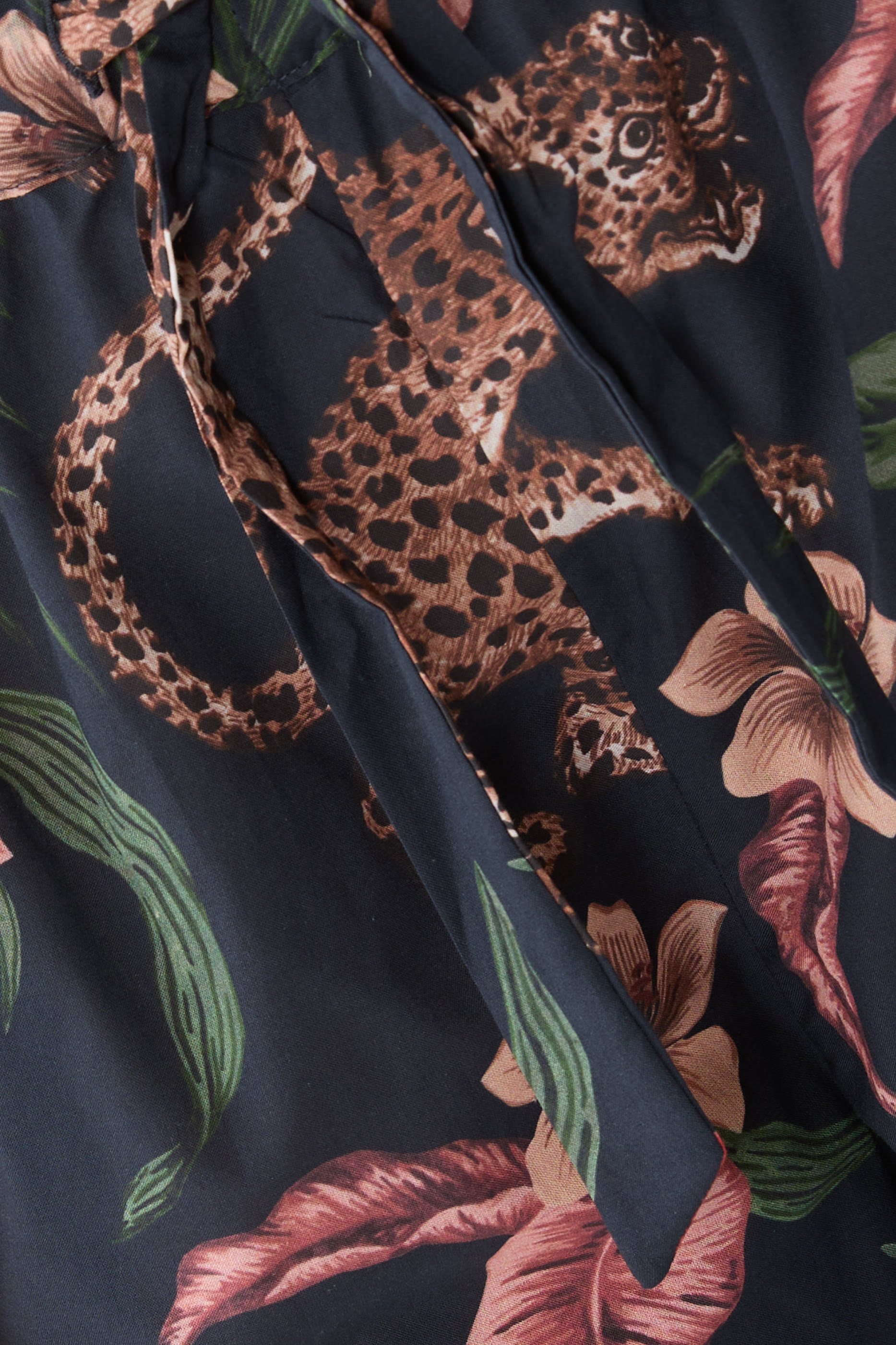 Leopard Cami Top and Wide-Leg Trousers Set