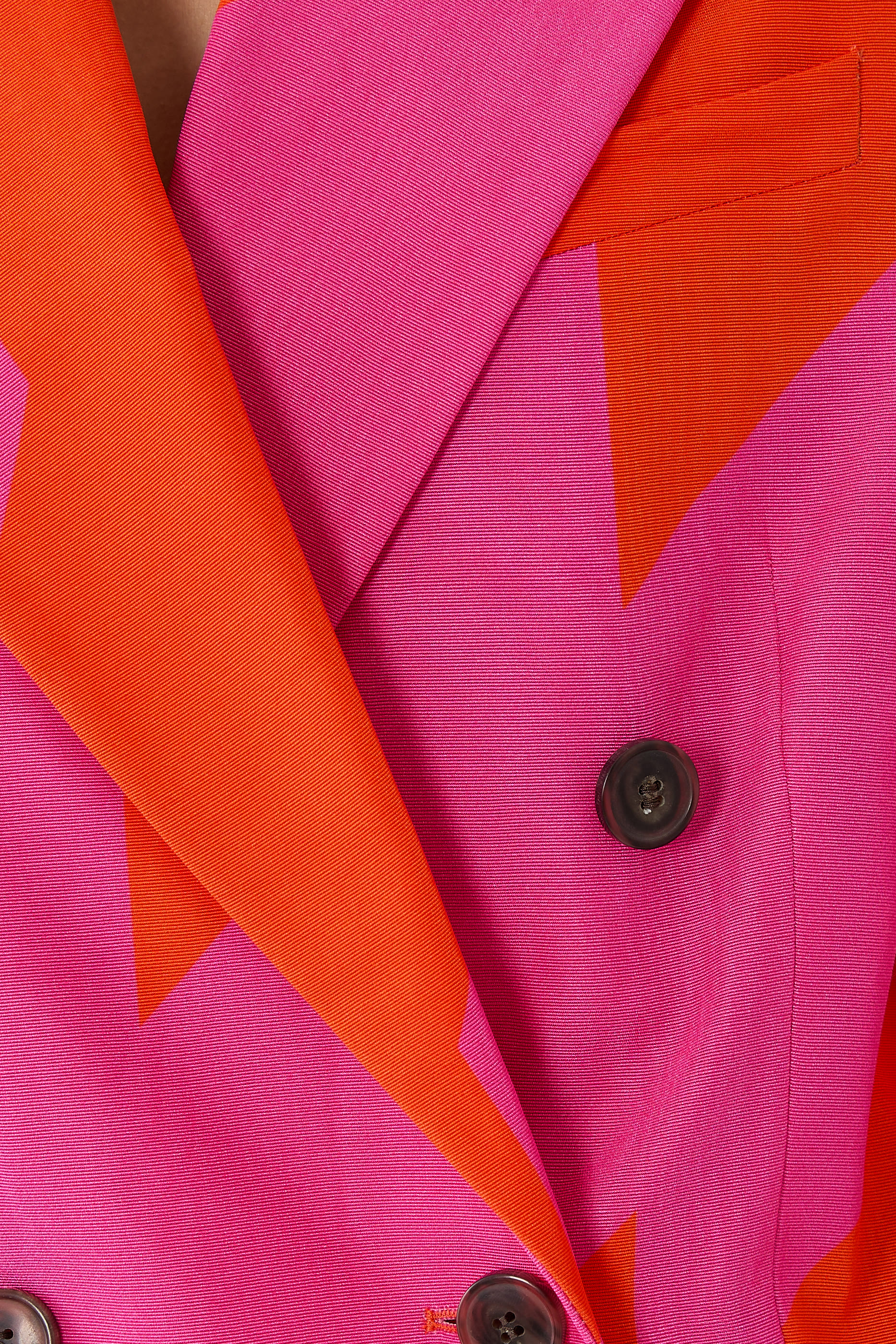 Double-Breasted Moir&eacute; Blazer