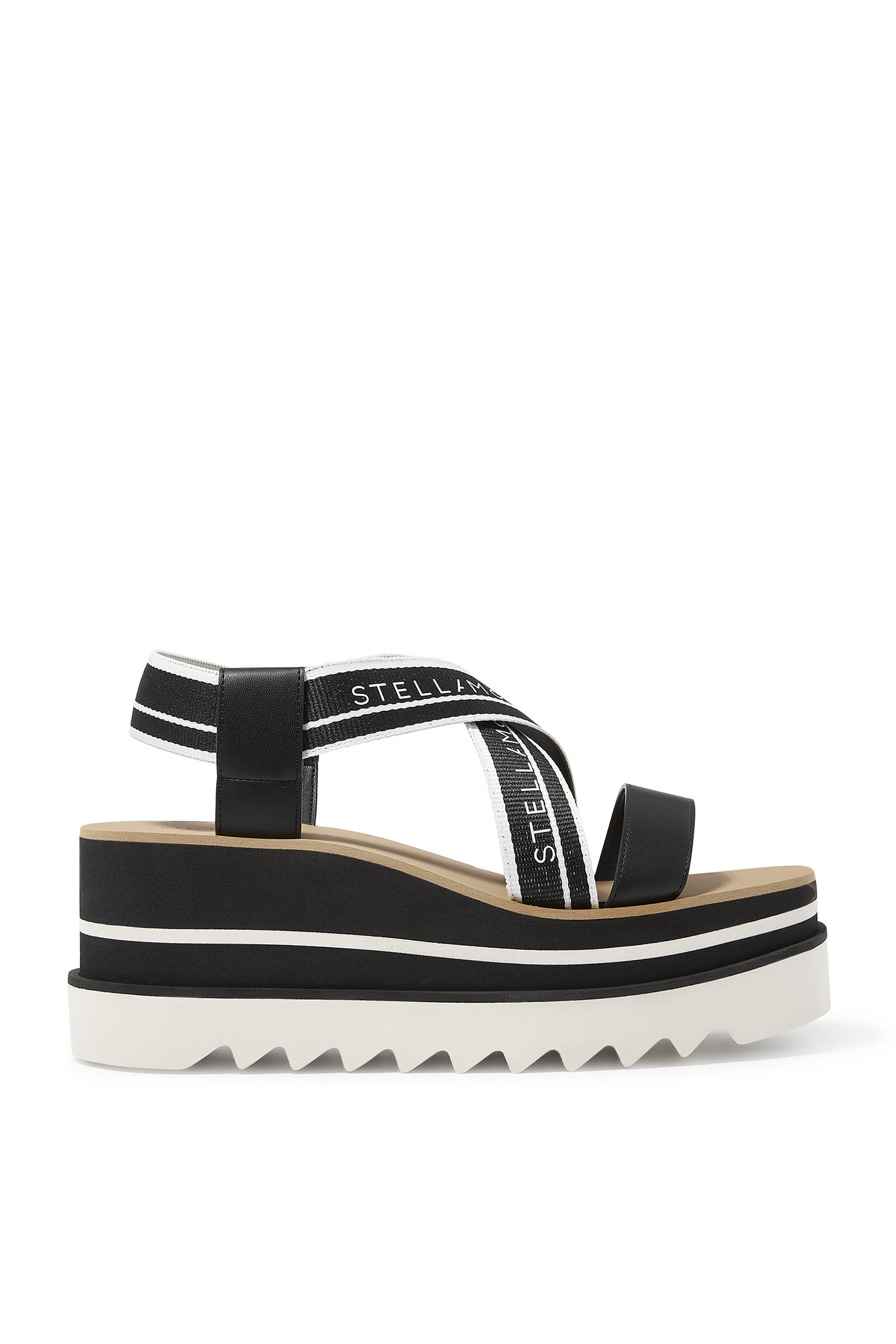 Sneak-Elyse Striped 80 Platform Sandals 