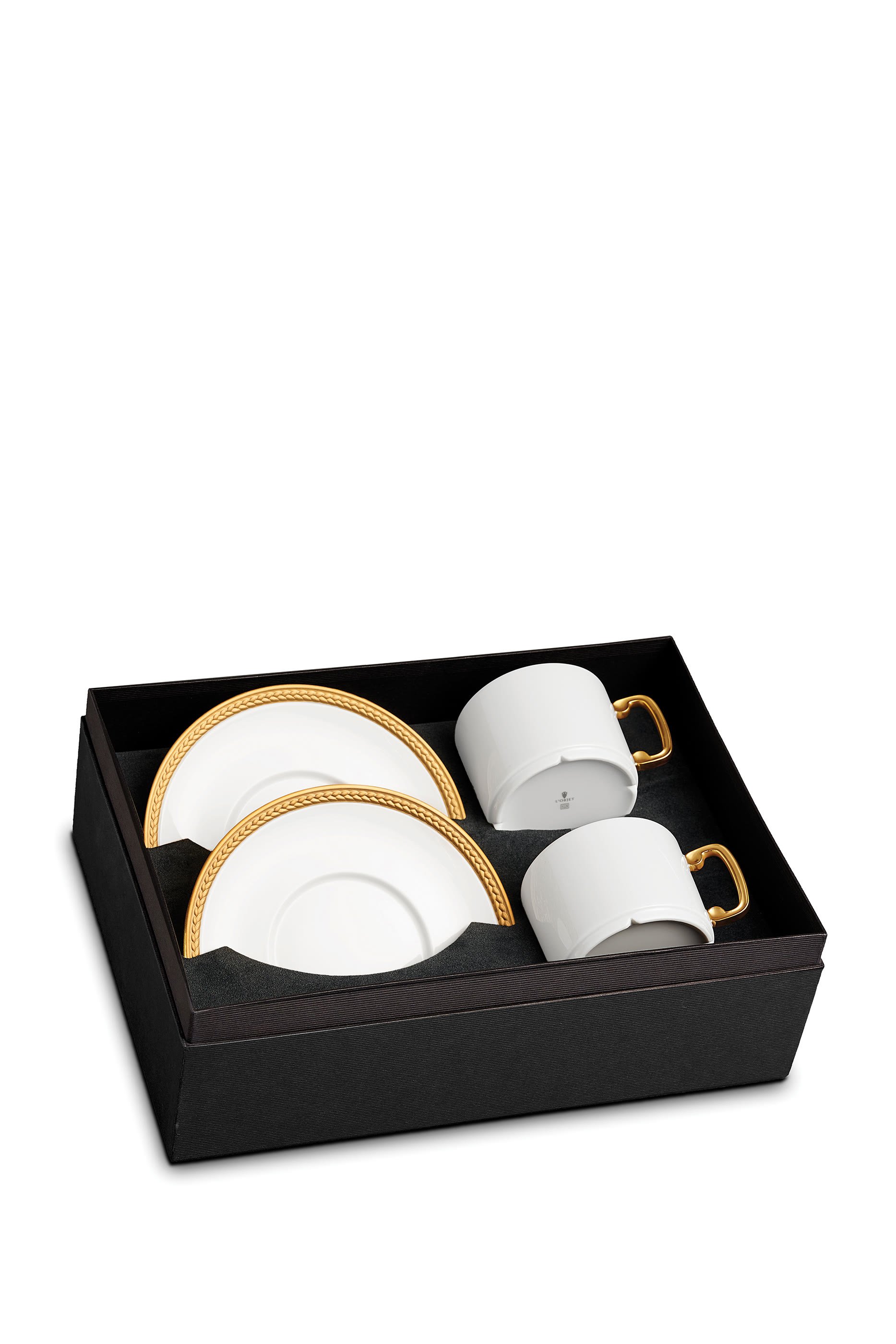 Soie Tressée Tea Cup and Saucer Set of Two