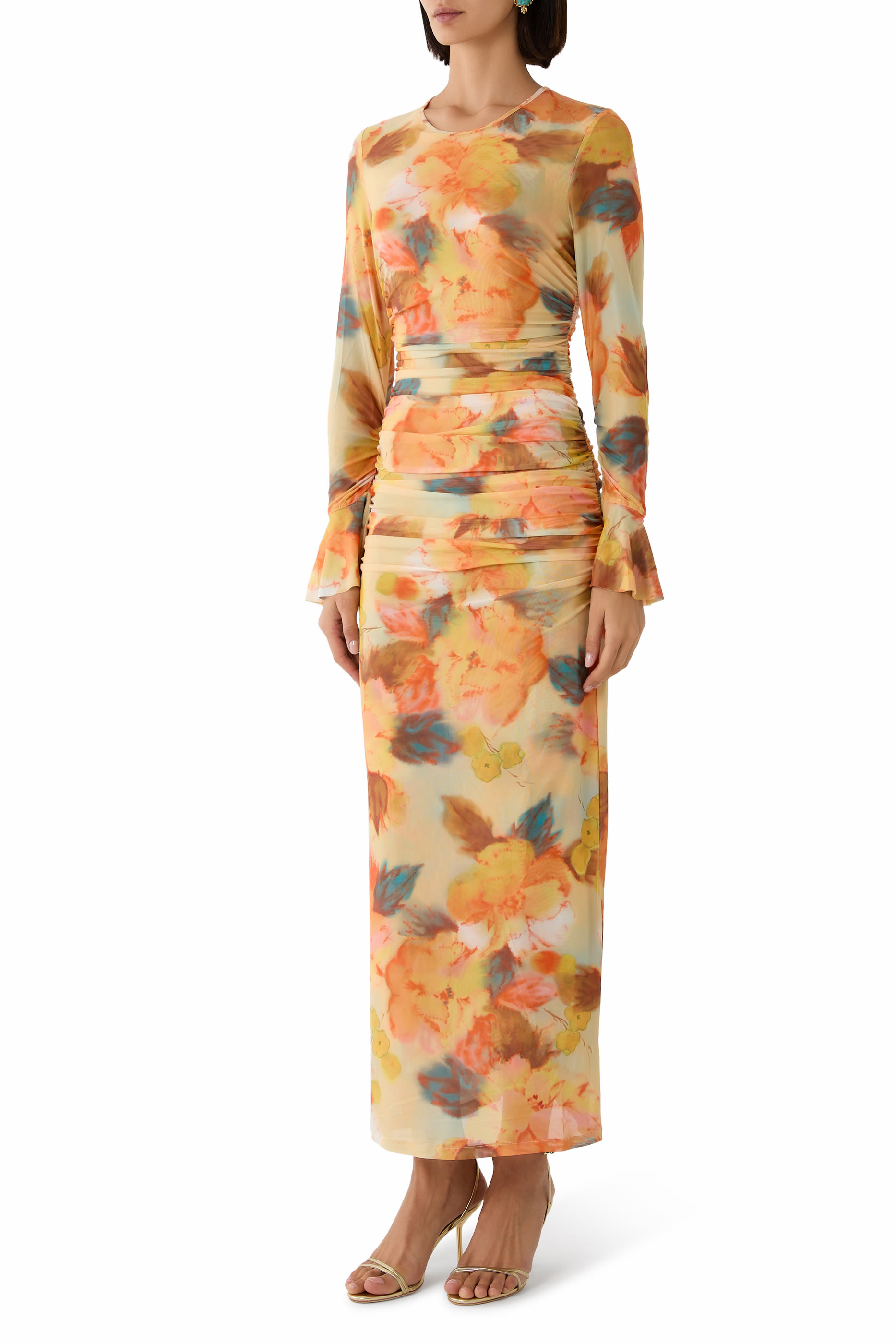  Watercolor Floral Neriah Dress 