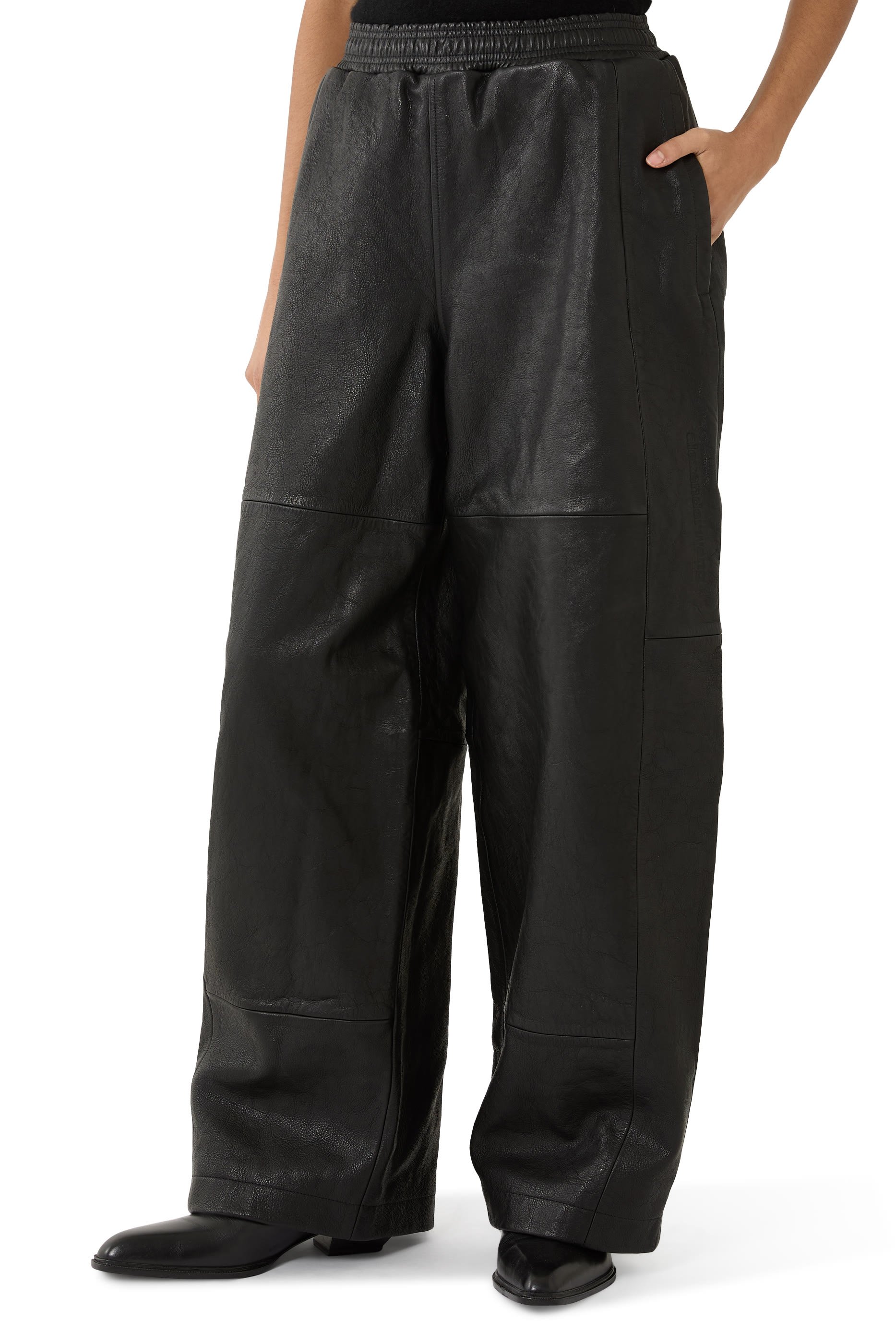 Worn Moto Leather Sweatpants