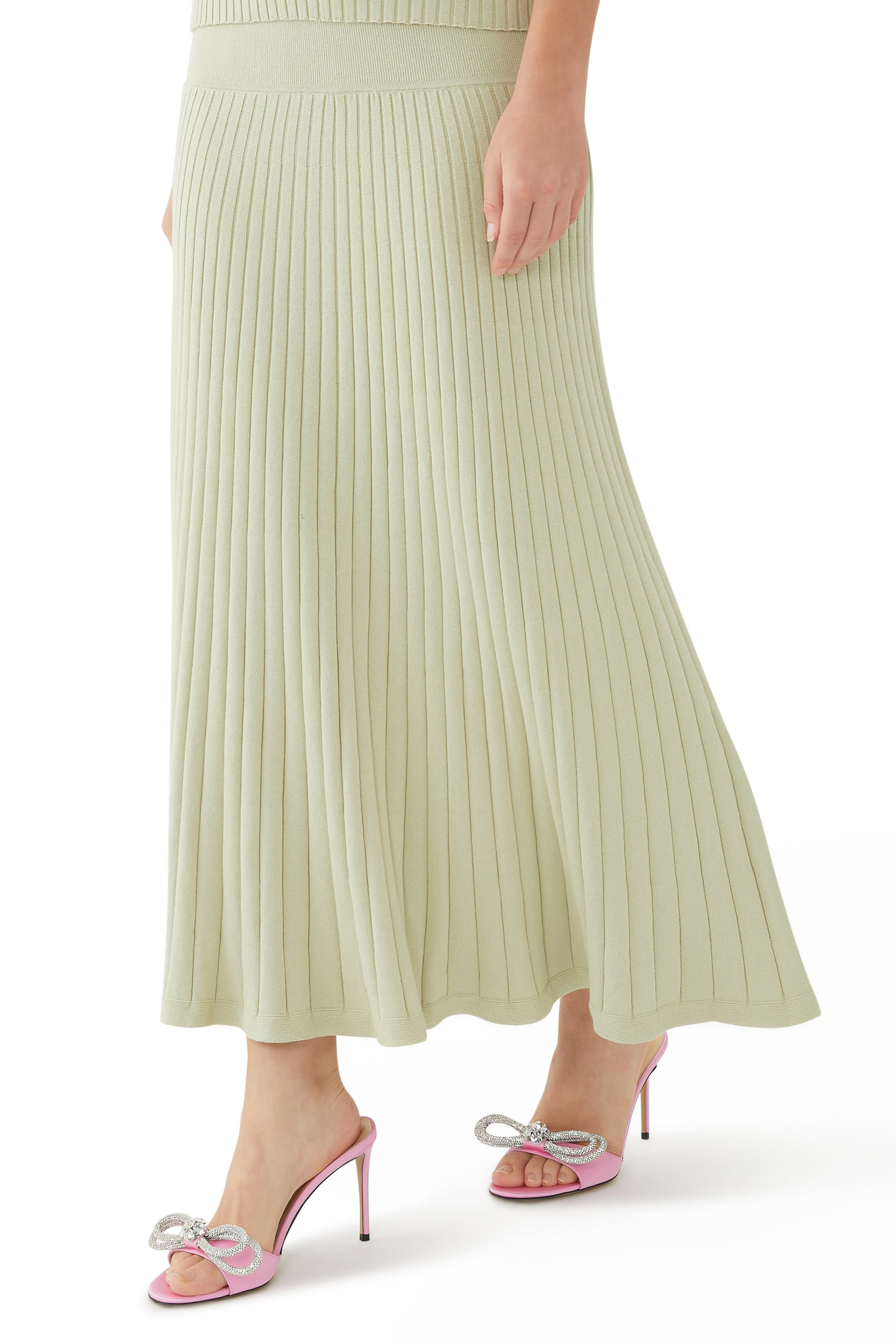 Double Bow 95 Satin Mules