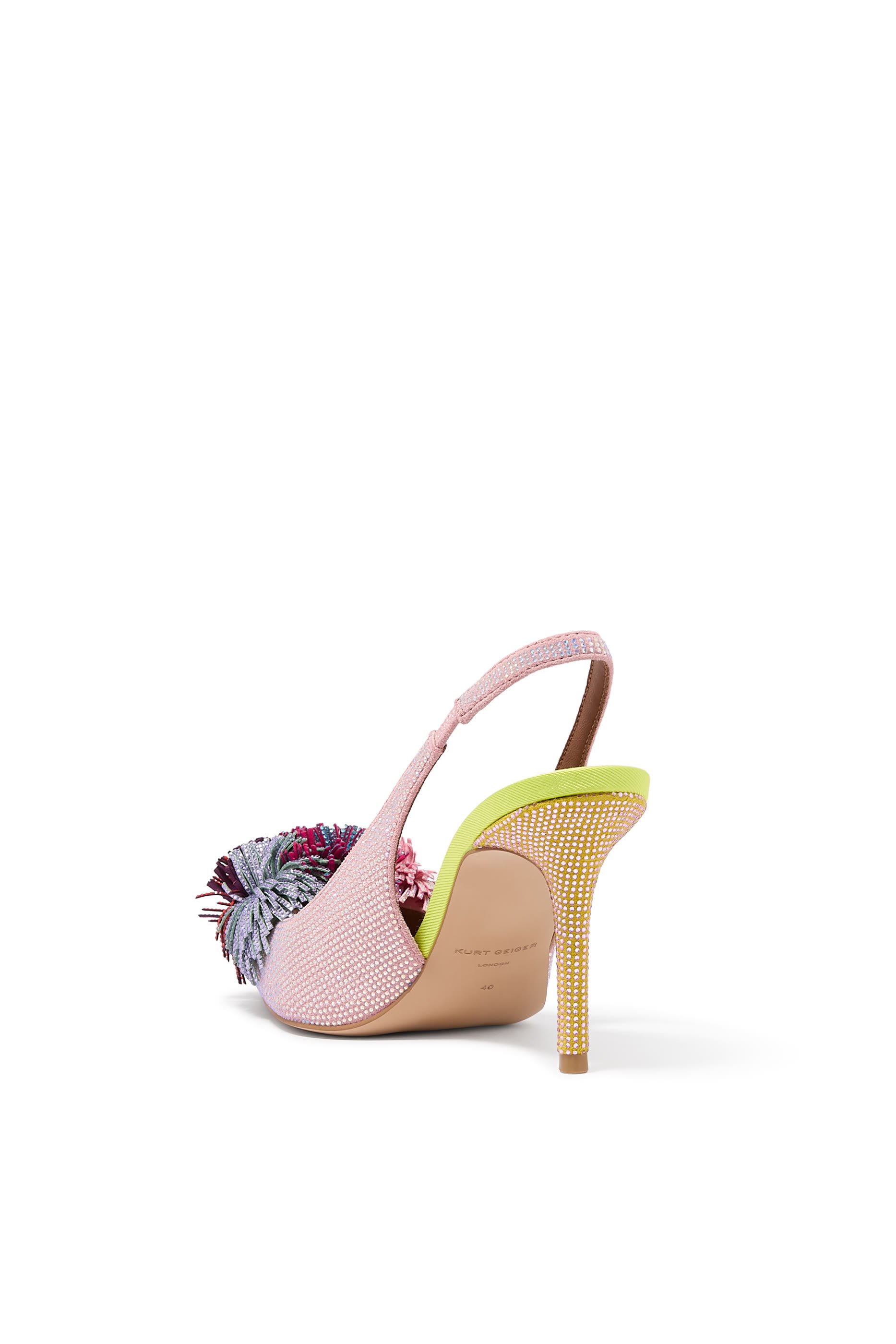 Pom Pom 90 Slingback Heels 