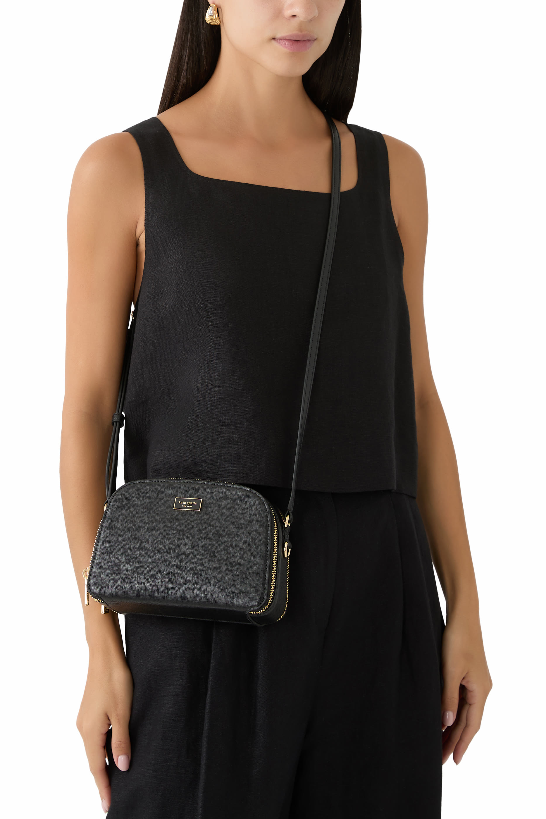 Serena Double Zip Dome Crossbody Bag