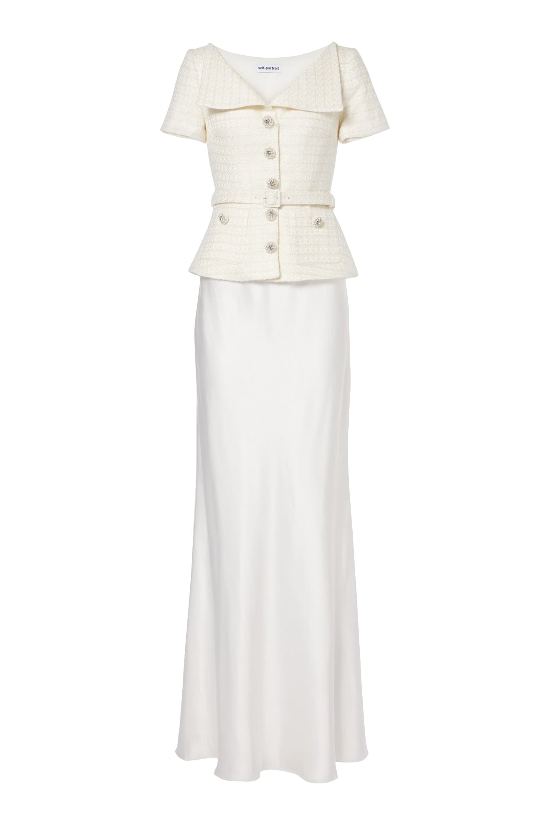 Tailored Crepe Maxi Dress