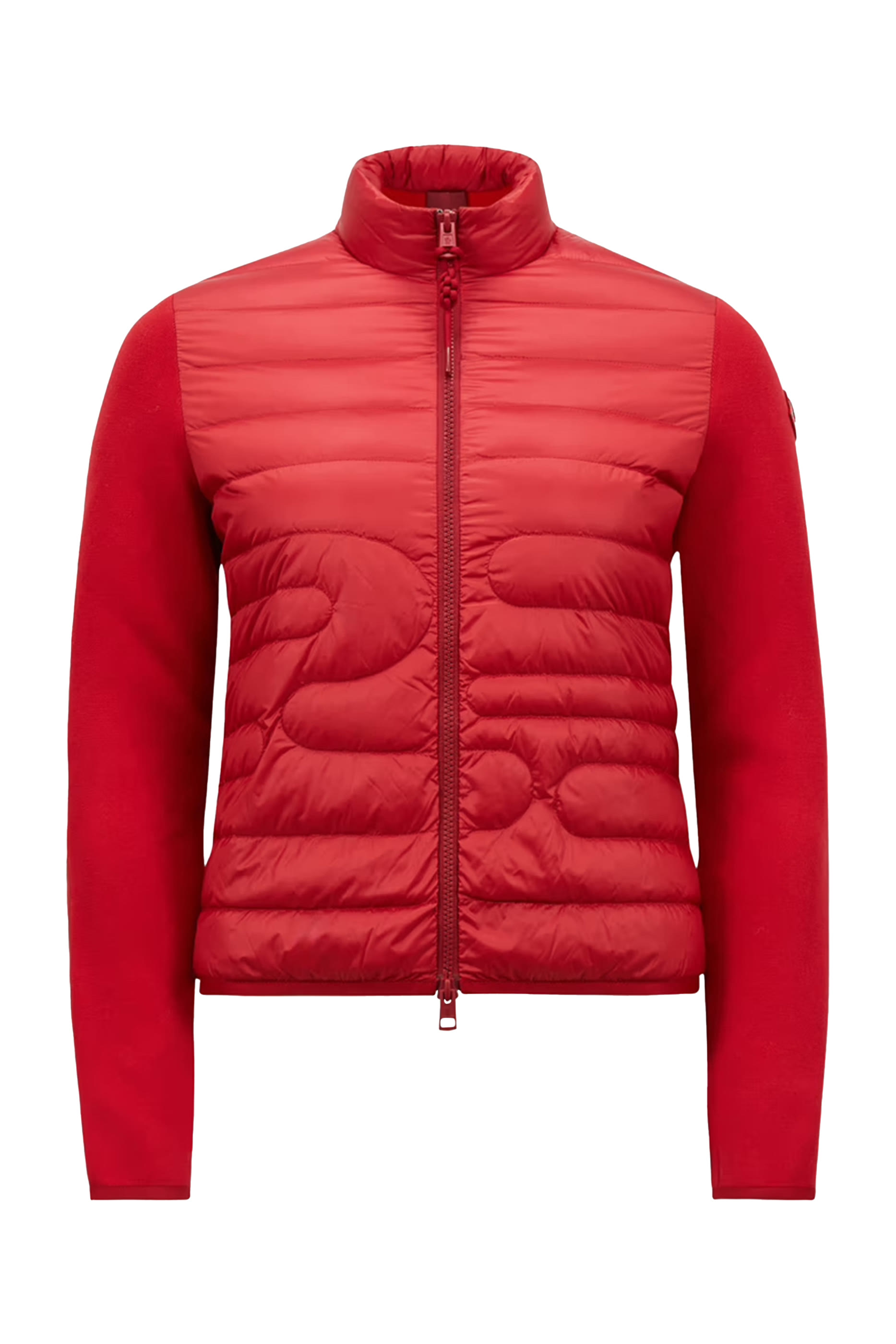 Padded Snake-Quilted Cotton Cardigan