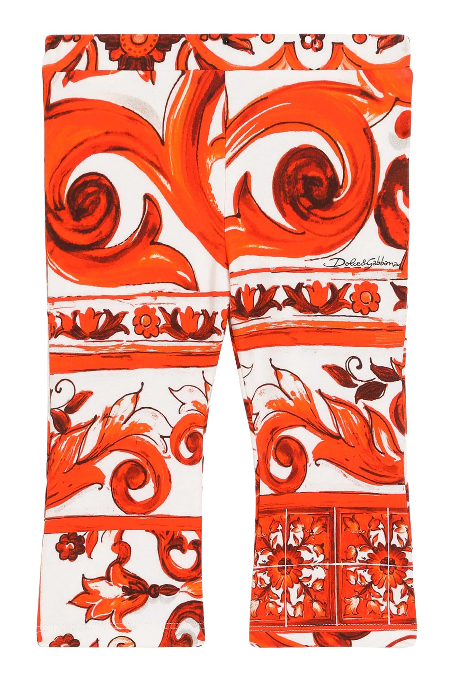 Kids Majolica-Print Interlock Leggings