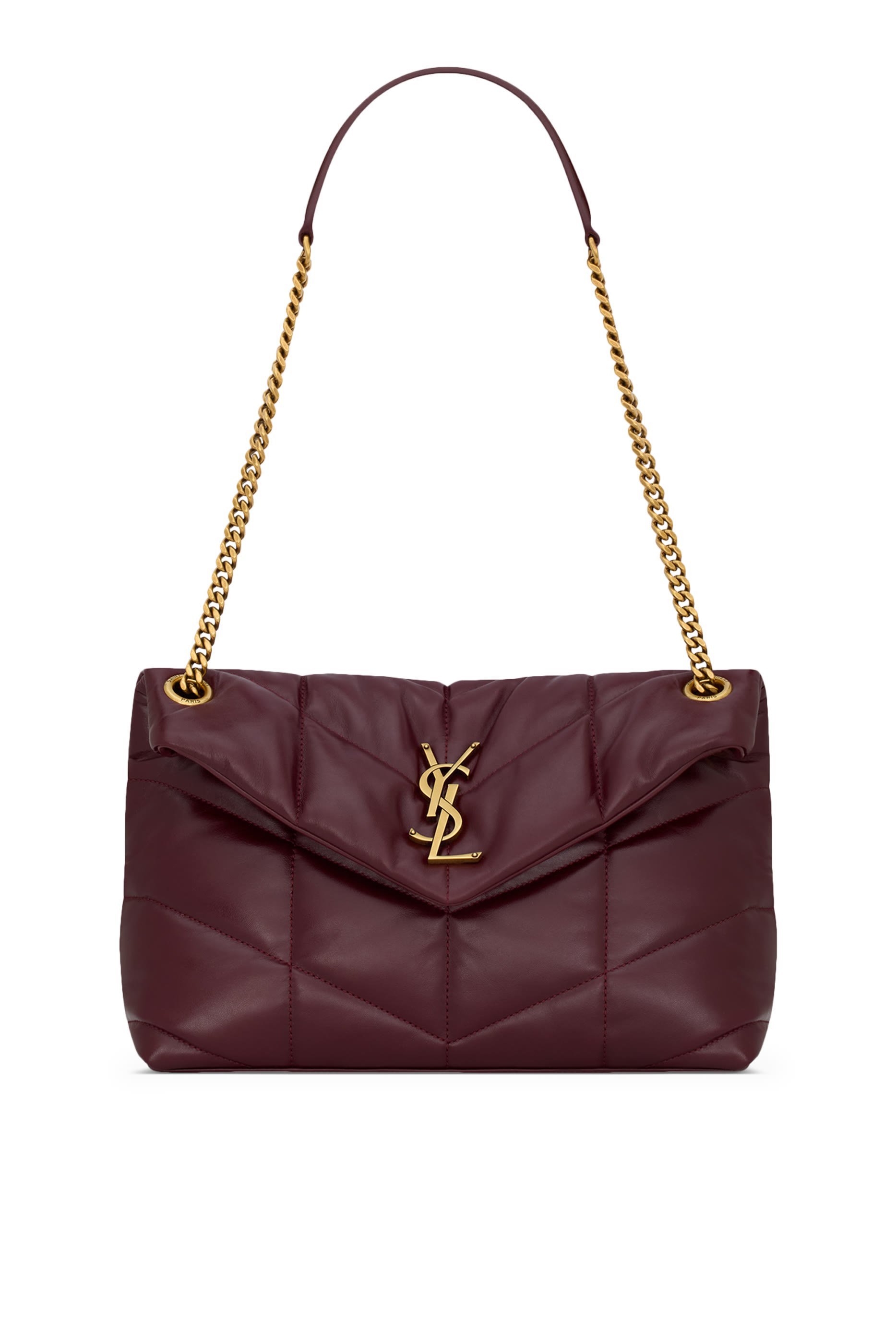 Puffer Small Shoulder Bag in Shiny Leather