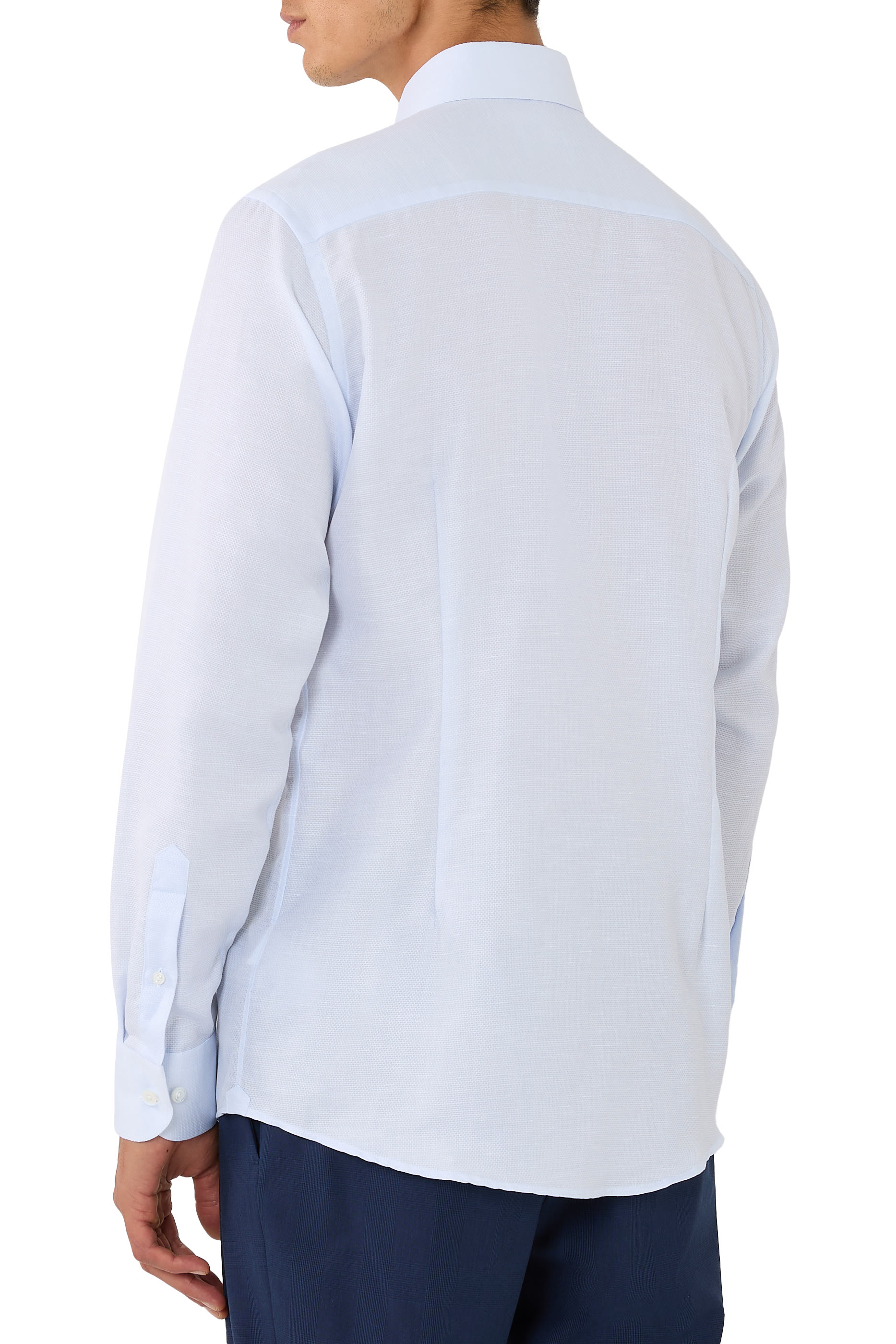 Semi-Solid Cotton Linen Shirt