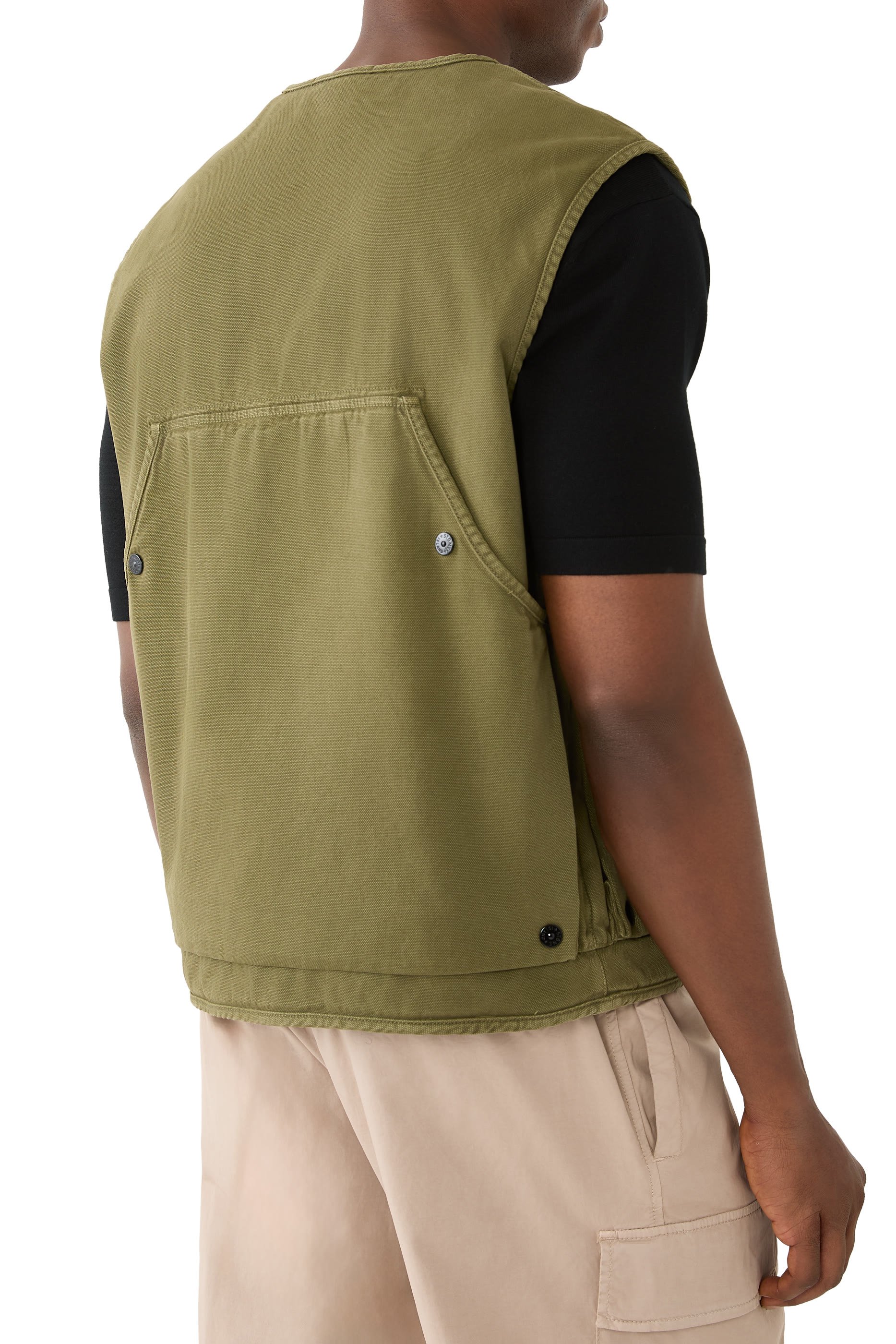 Old Effect Multiple Pockets Vest 