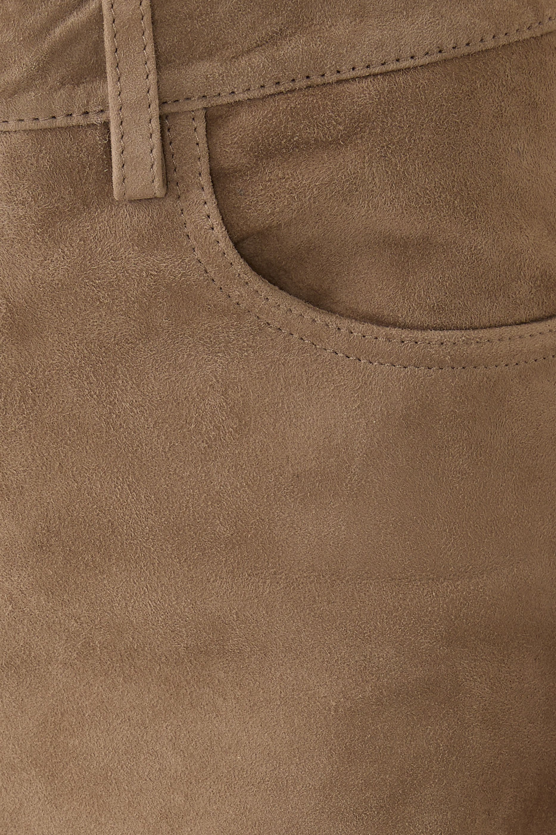 Straight Suede Pants