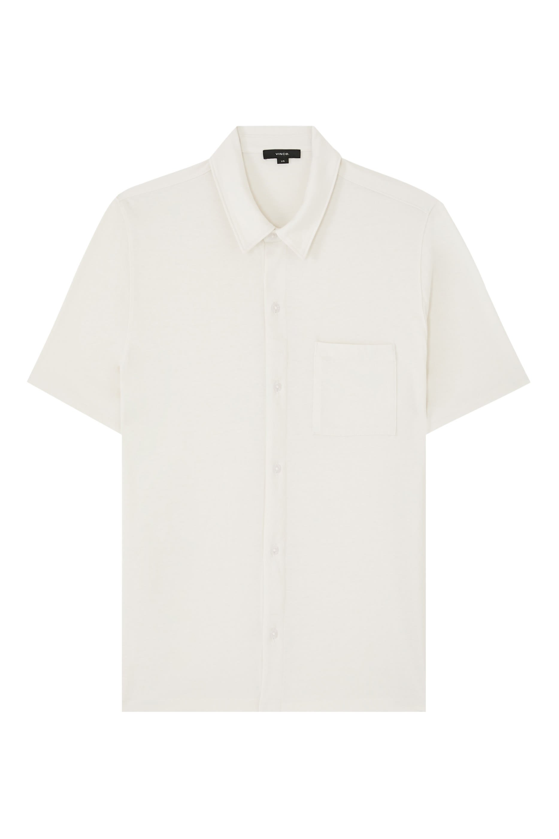 Sueded Cotton Jersey Button-Front Shirt