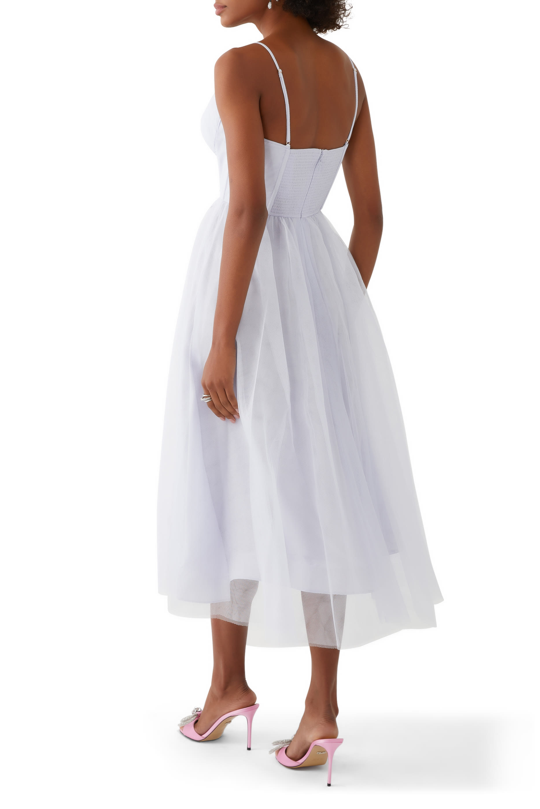 Tulle Corset Midi Dress