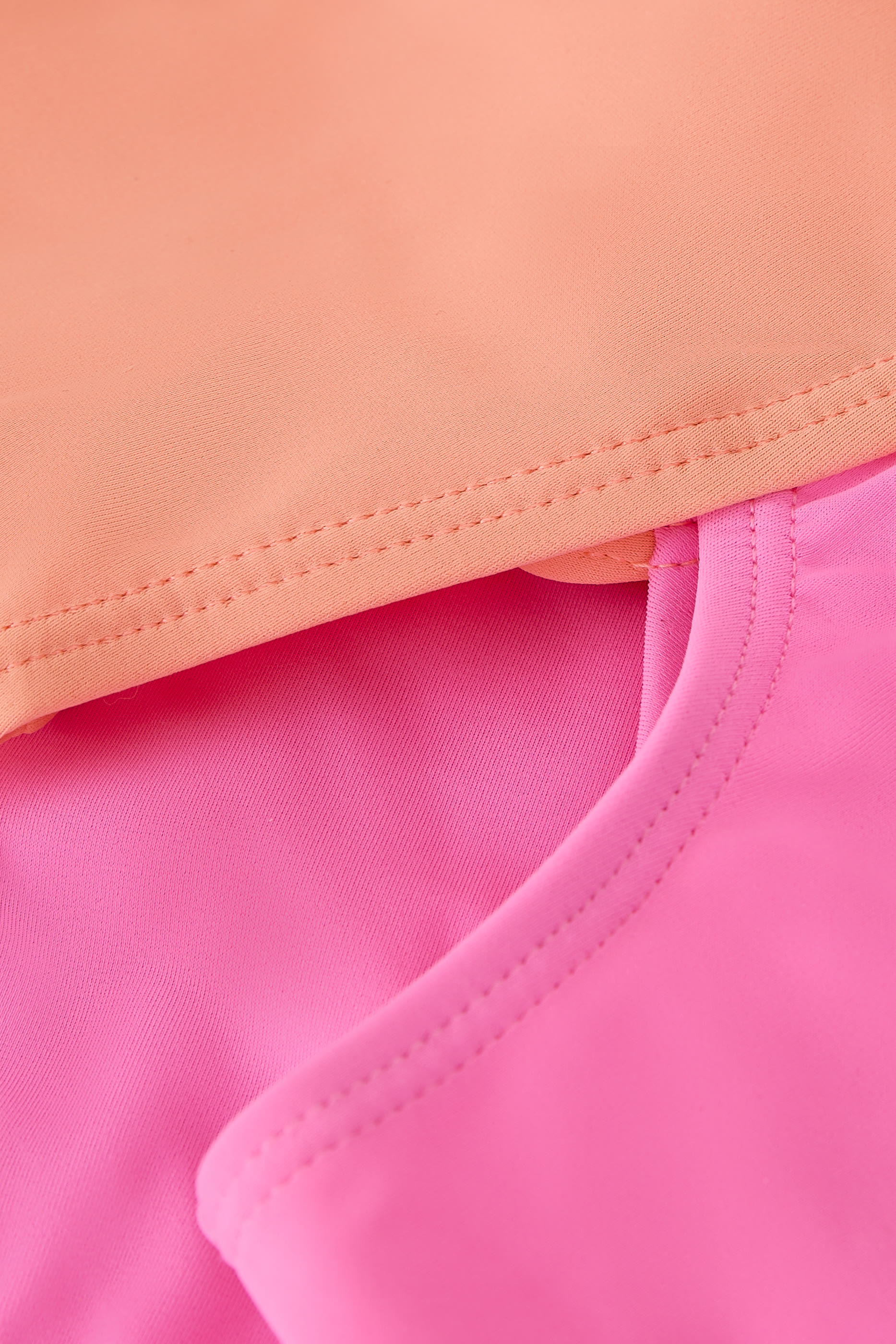 Kids Candy Colorblock One Shoulder Swimsuit