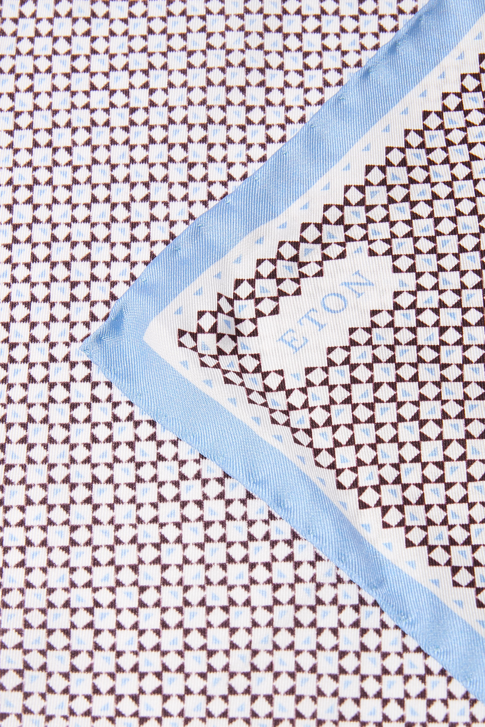 Geometric Silk Twill Pocket Square 