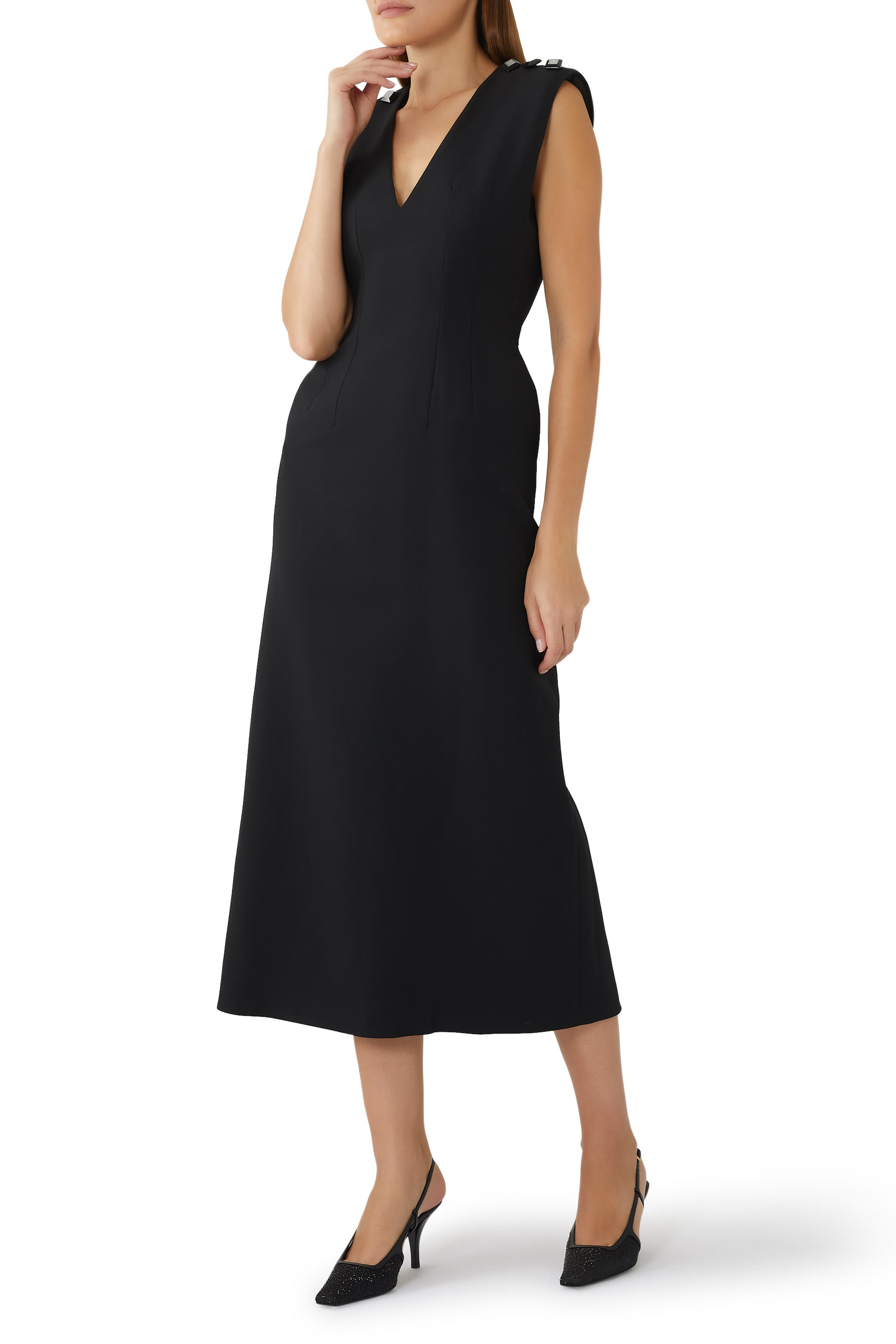 Cr&ecirc;pe Wool Dress