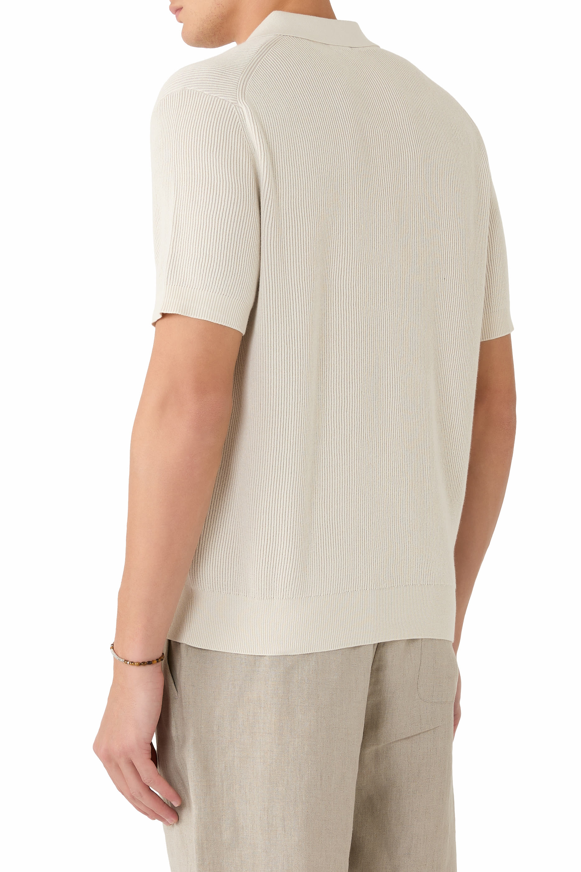 Contrast Rib Polo Shirt
