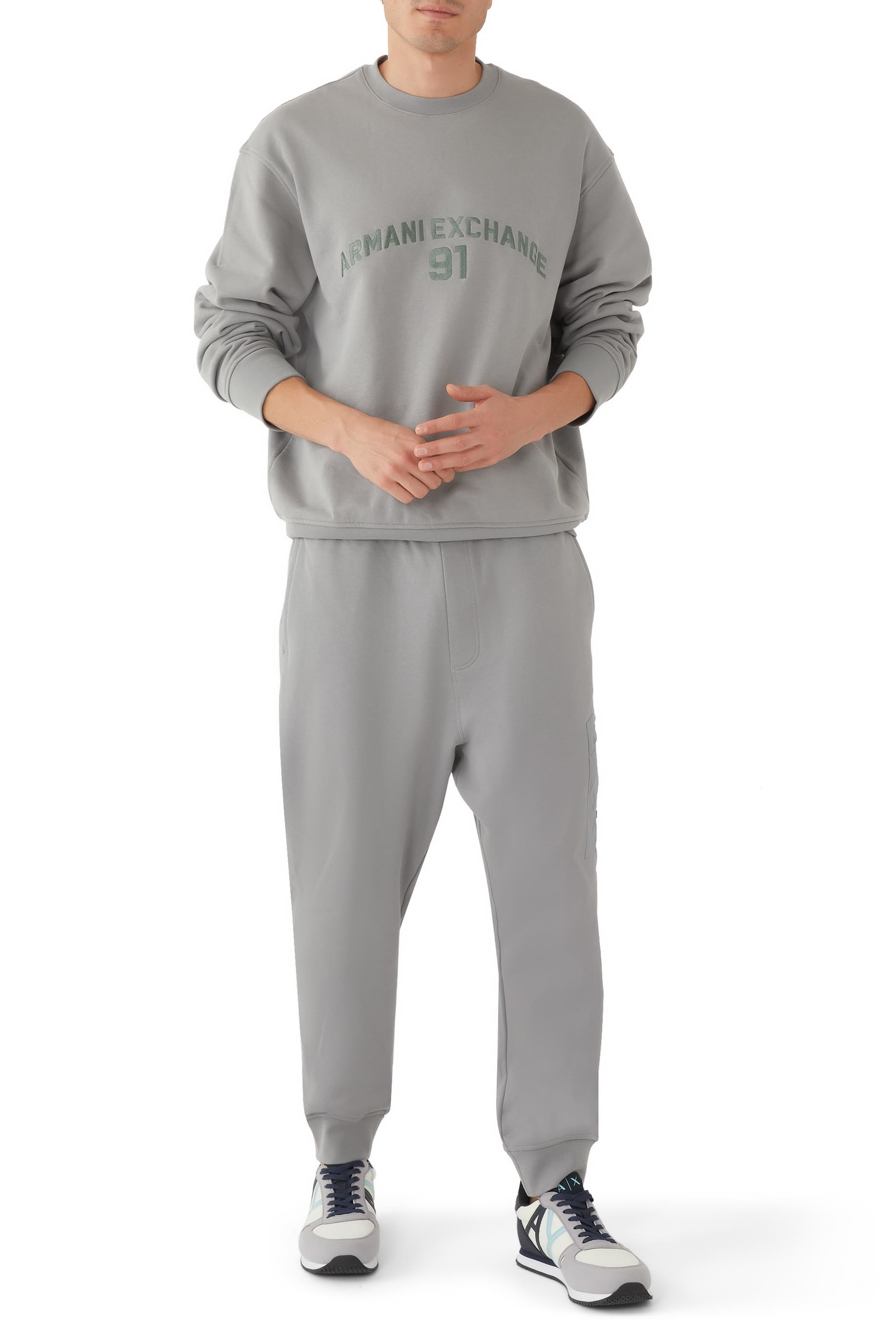 Zip-Pocket Cotton Sweatpants
