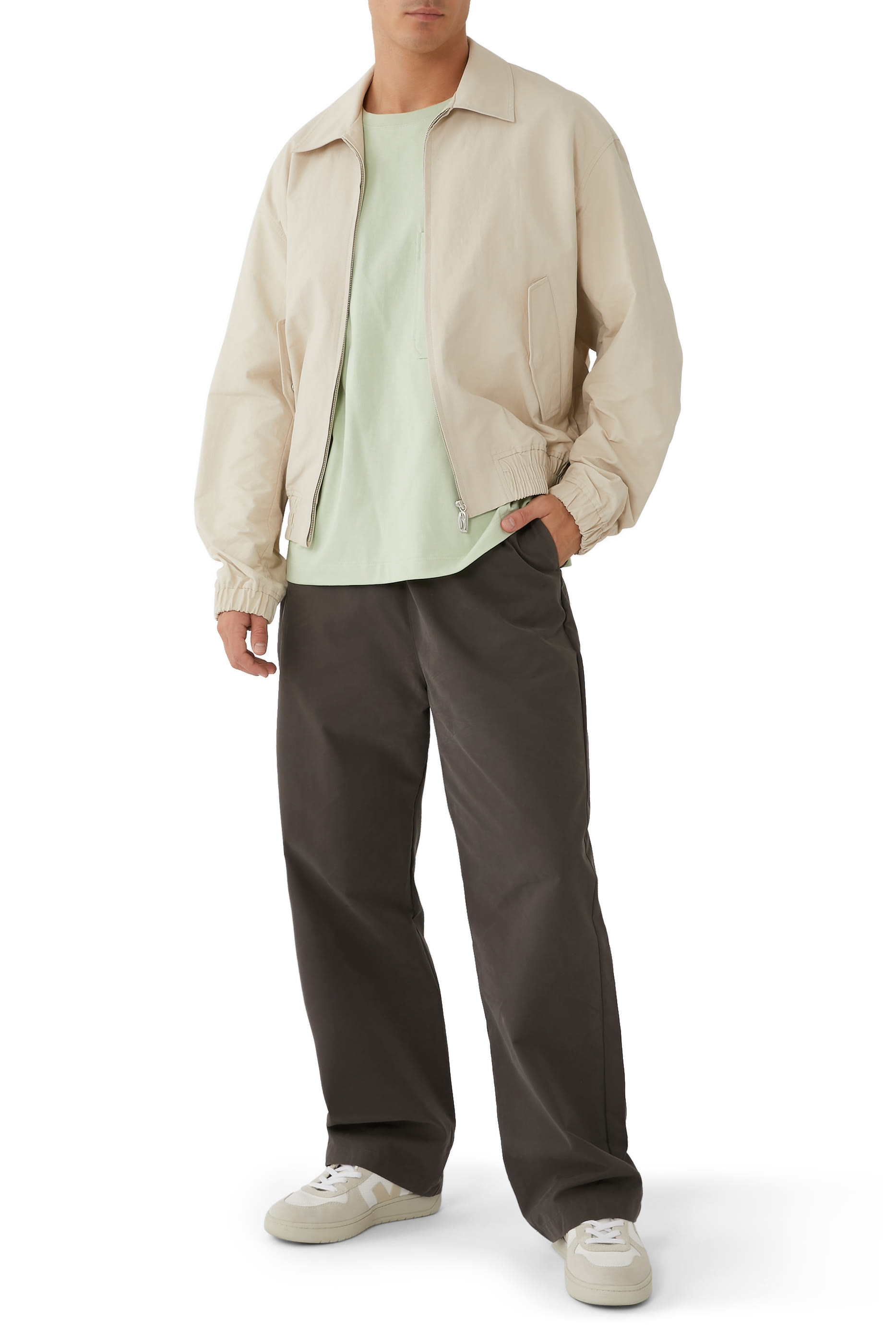 Cotton-Blend Bomber Jacket