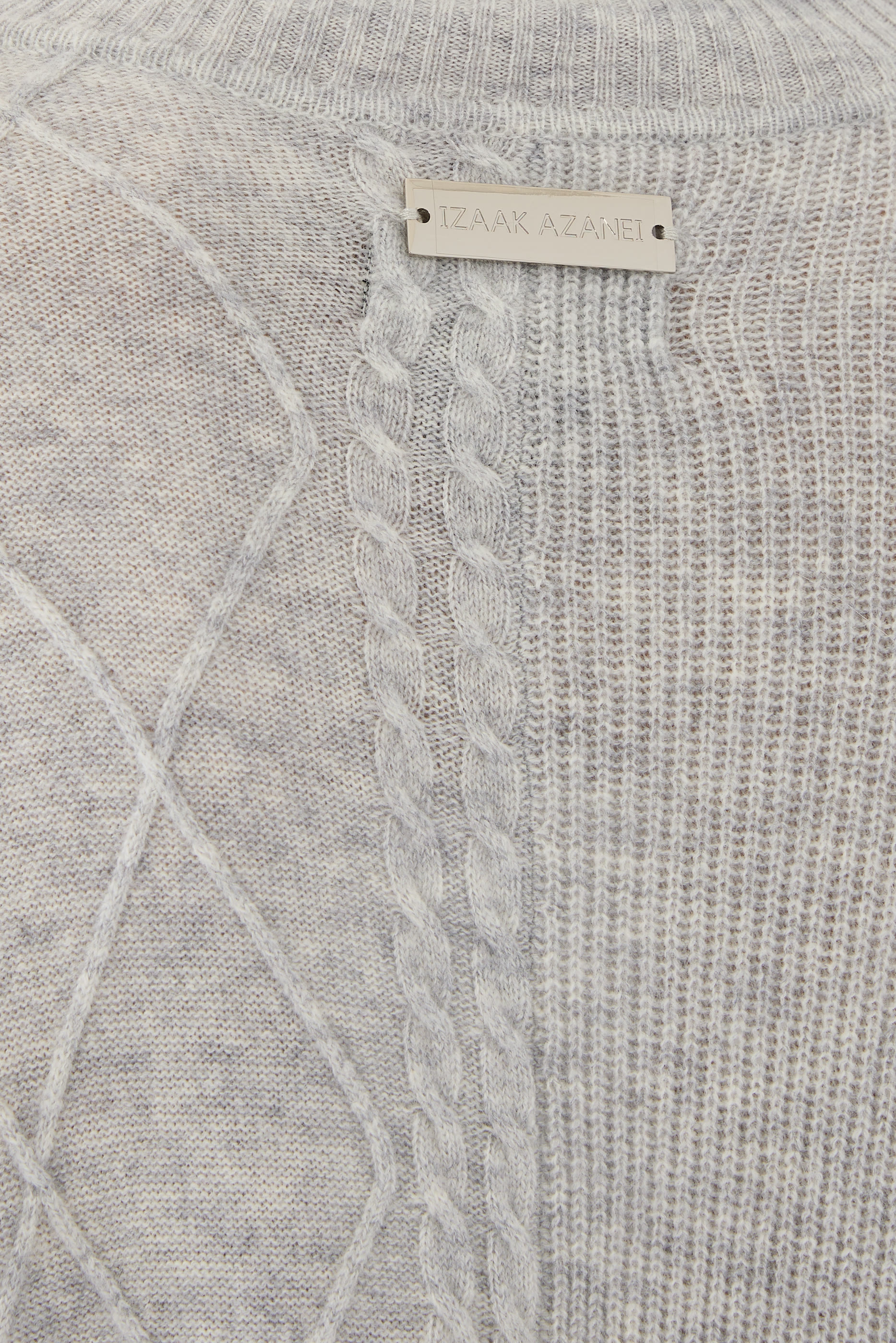 Cable Knit Fur Trim Poncho