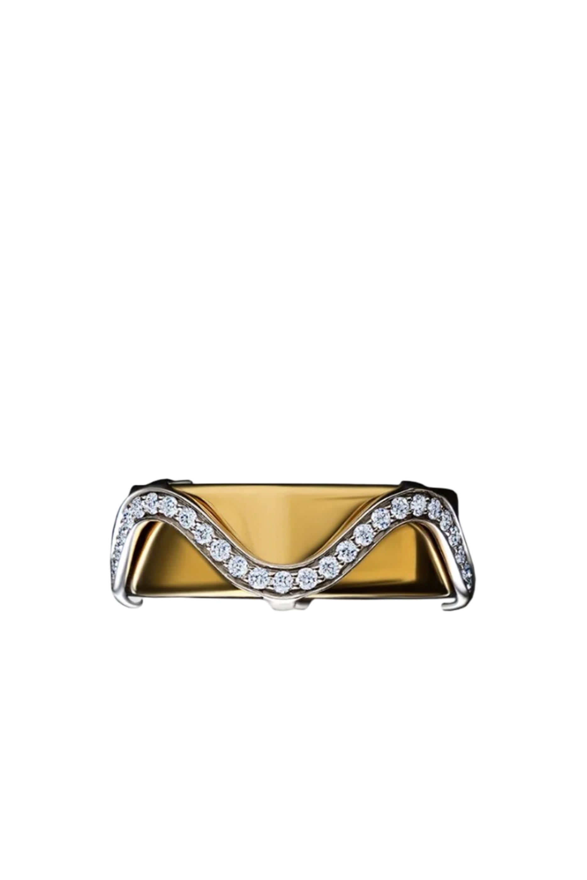 Oura Wave Ring Jacket, 18K Yellow Gold & Diamonds