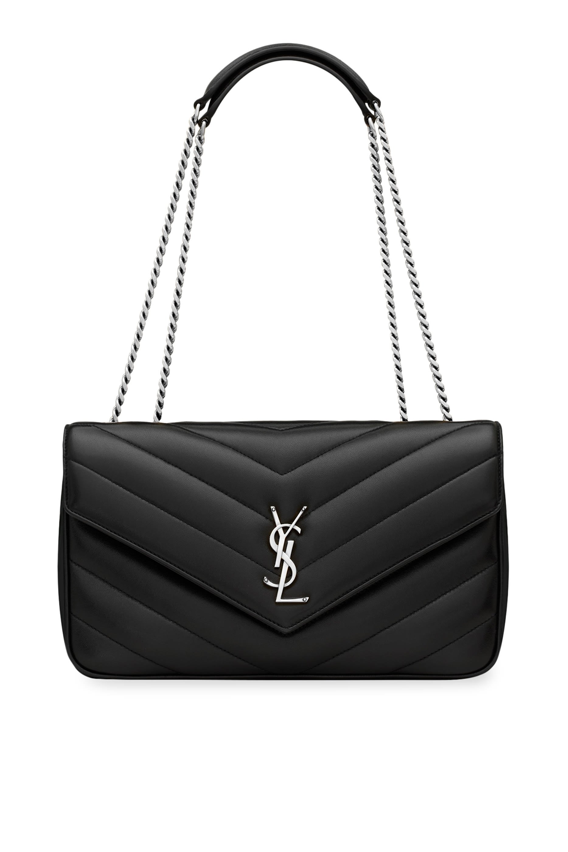  Loulou Medium Chain Bag In Matelass&eacute; Lambskin