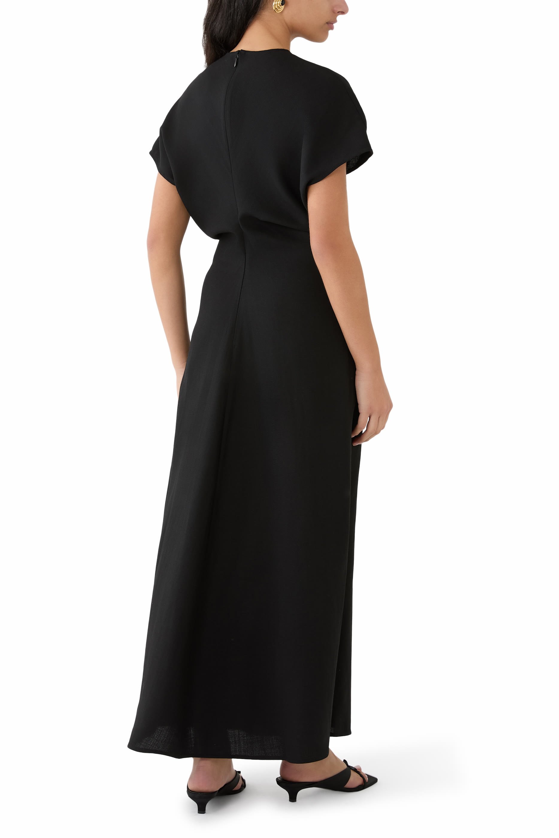 Slouch Waist Wool Dress