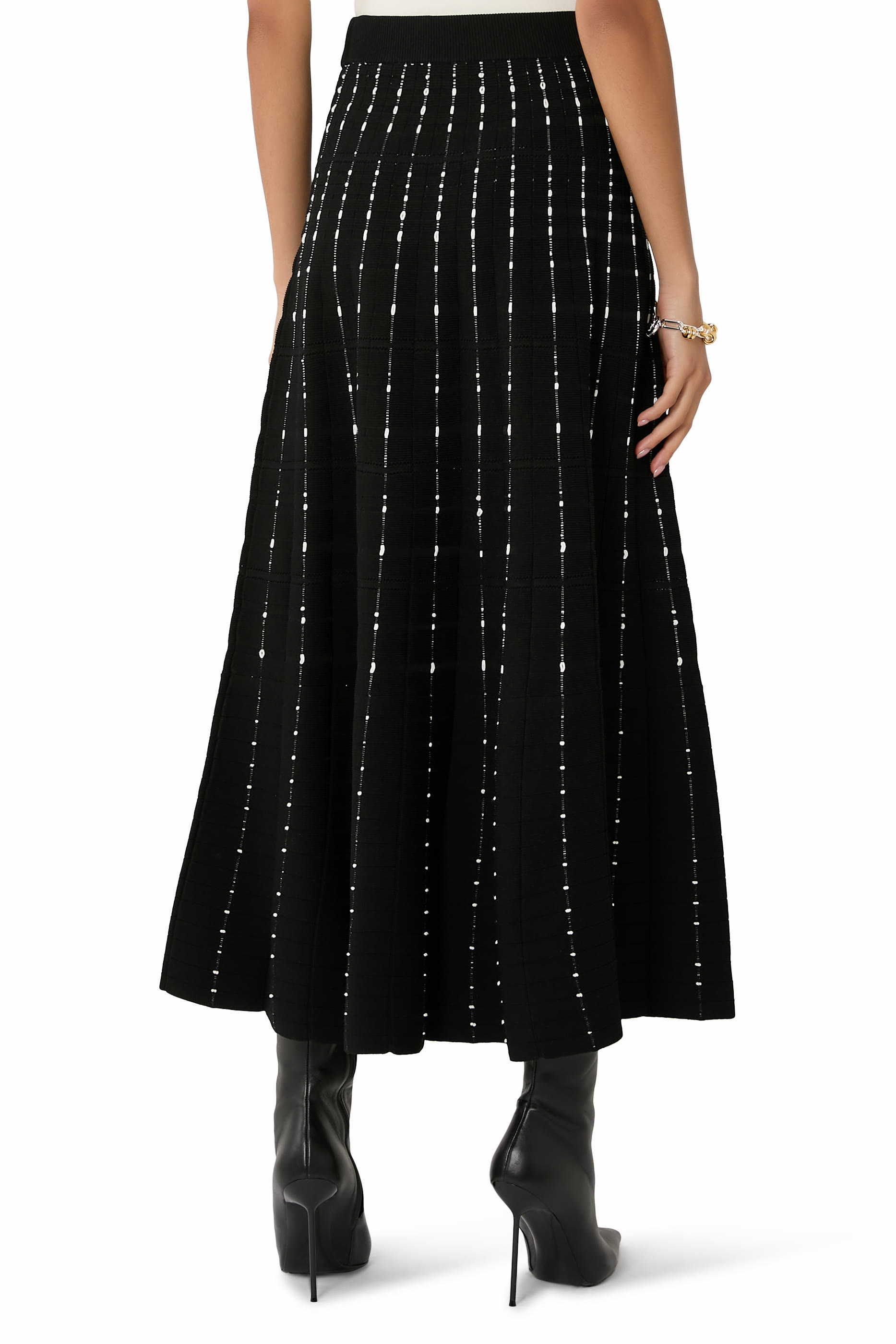 Fragmented Stripes Skirt