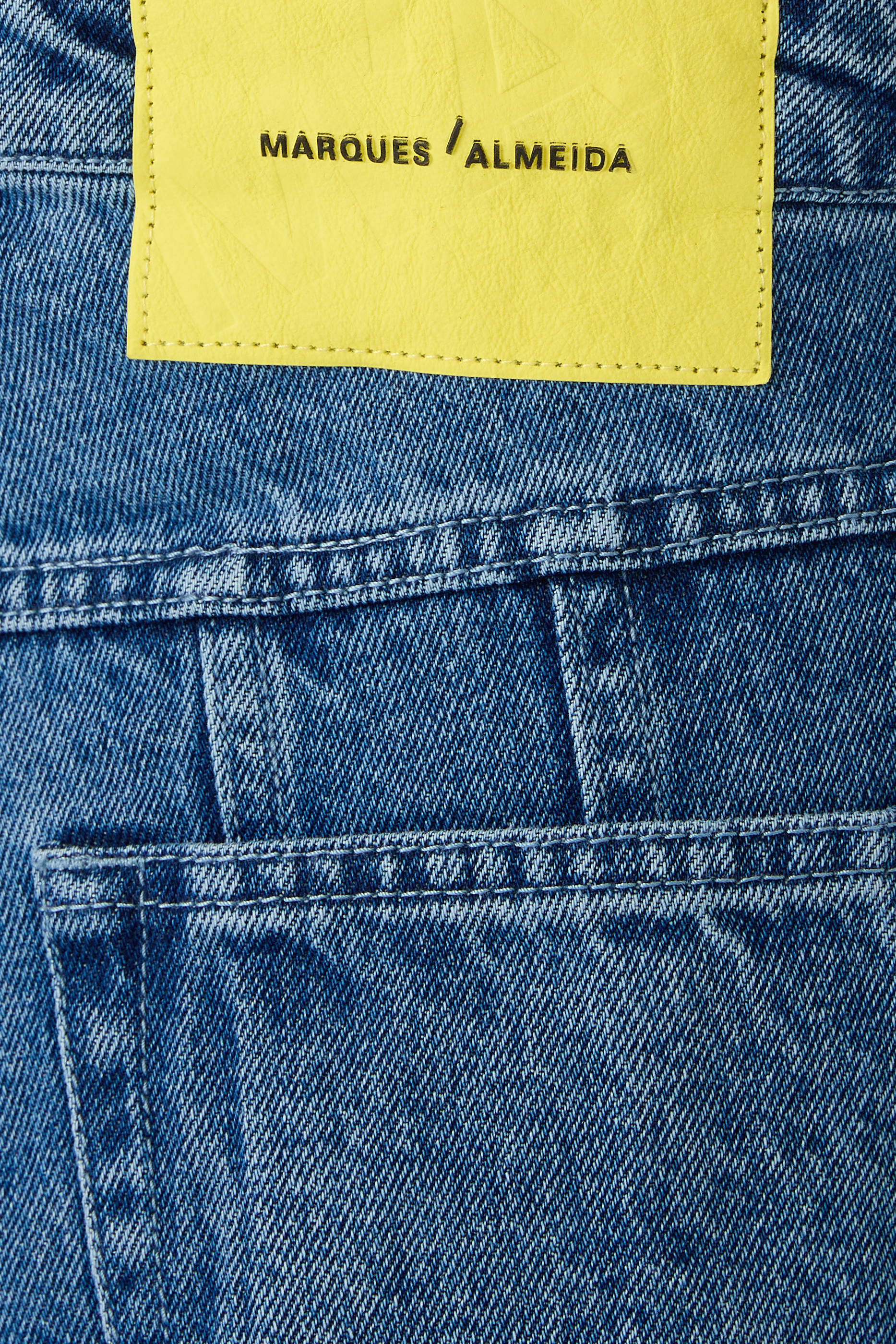 Denim Boyfriend Trousers with Seam Lines