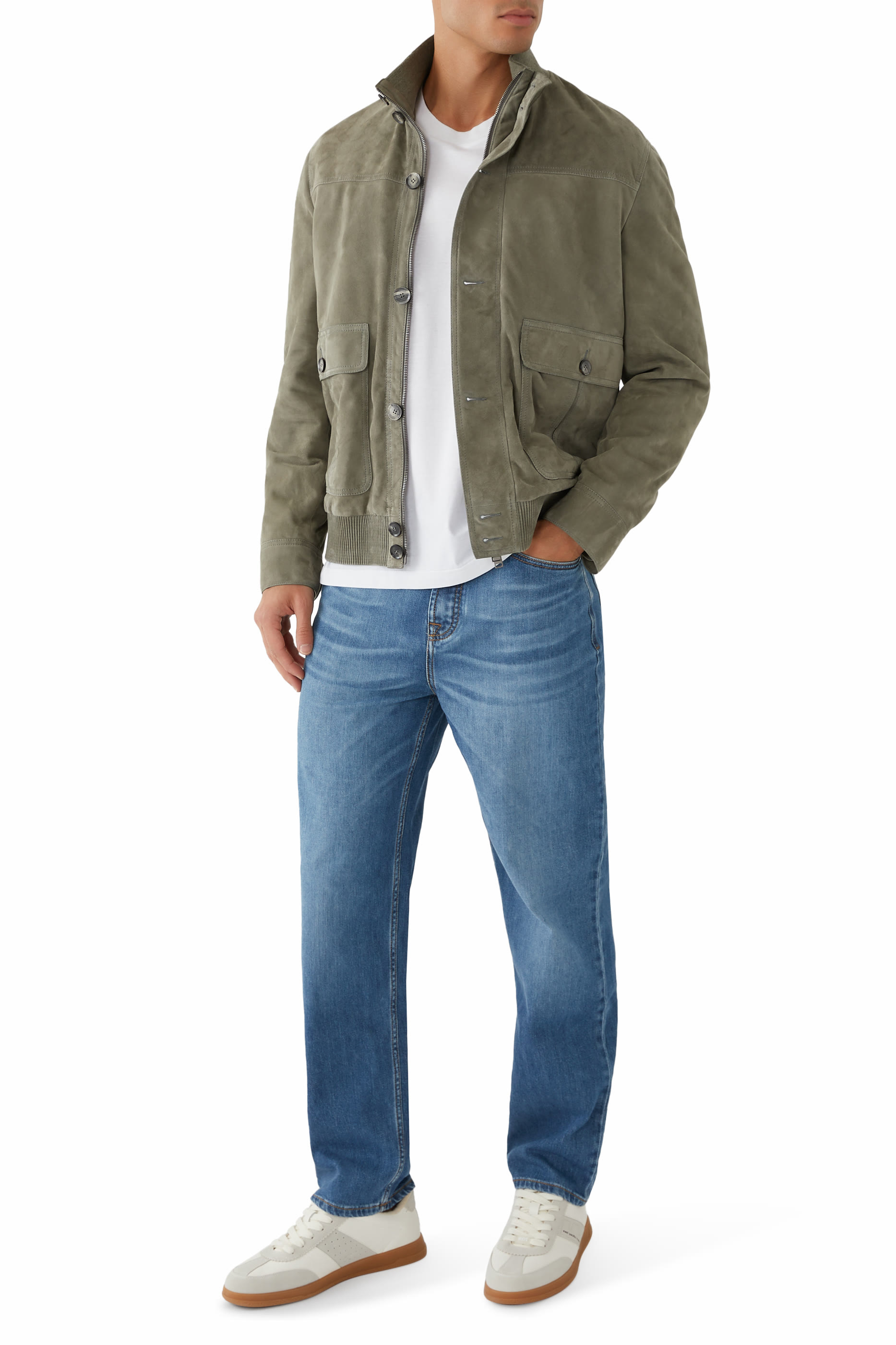 Straight-Leg Denim Jeans