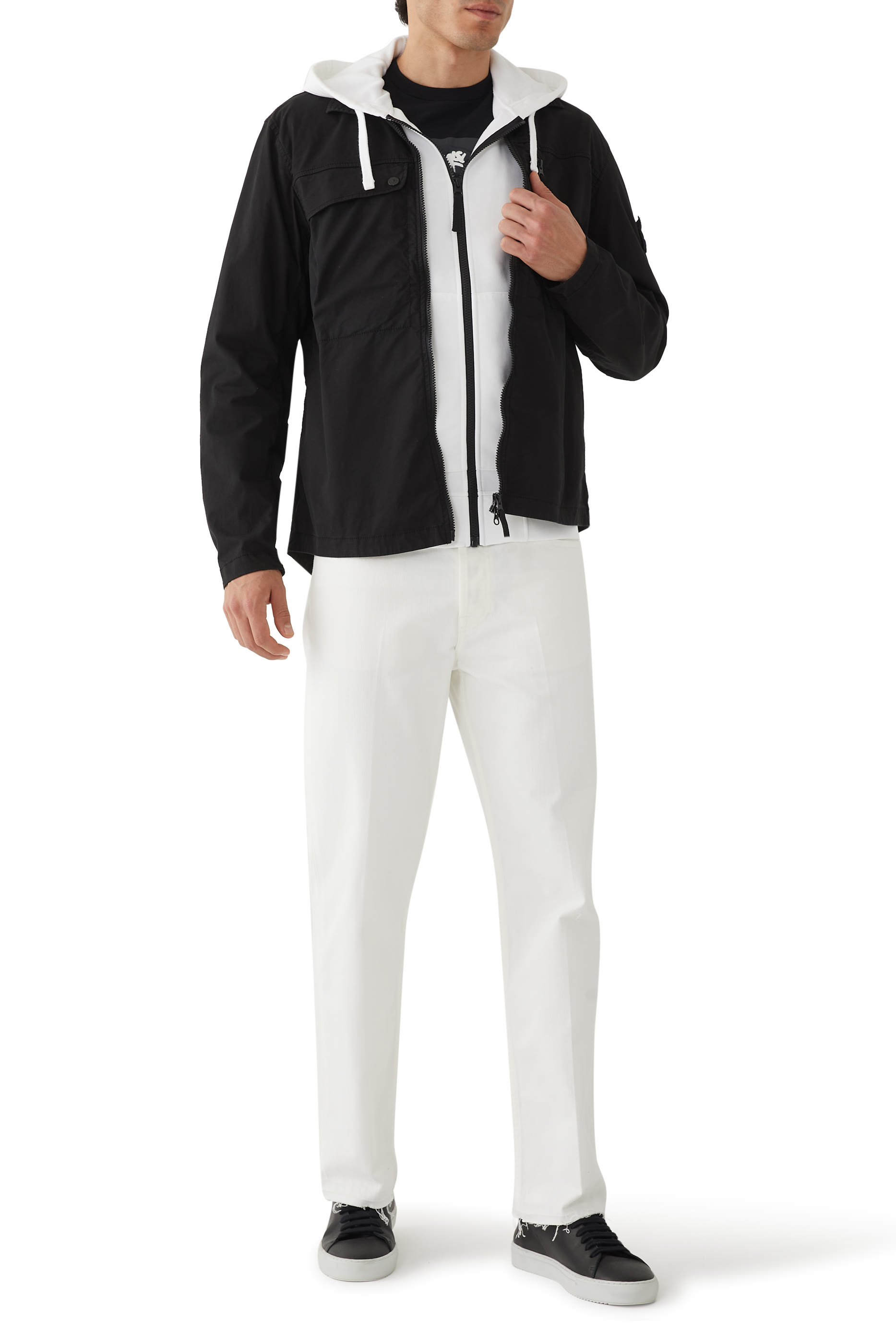 Stretch Cotton Shirt Jacket