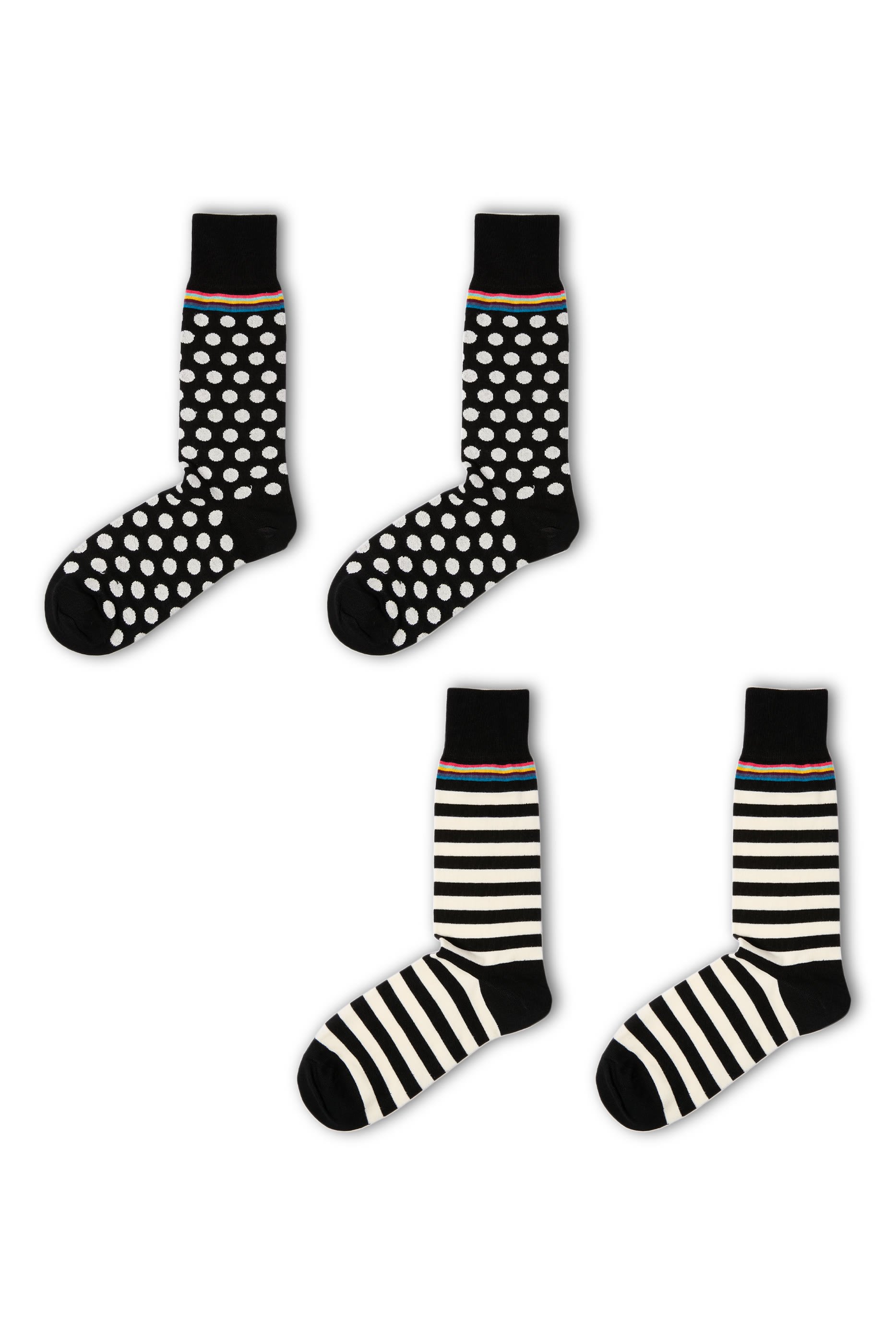 Cotton-Blend Socks, Set of 2