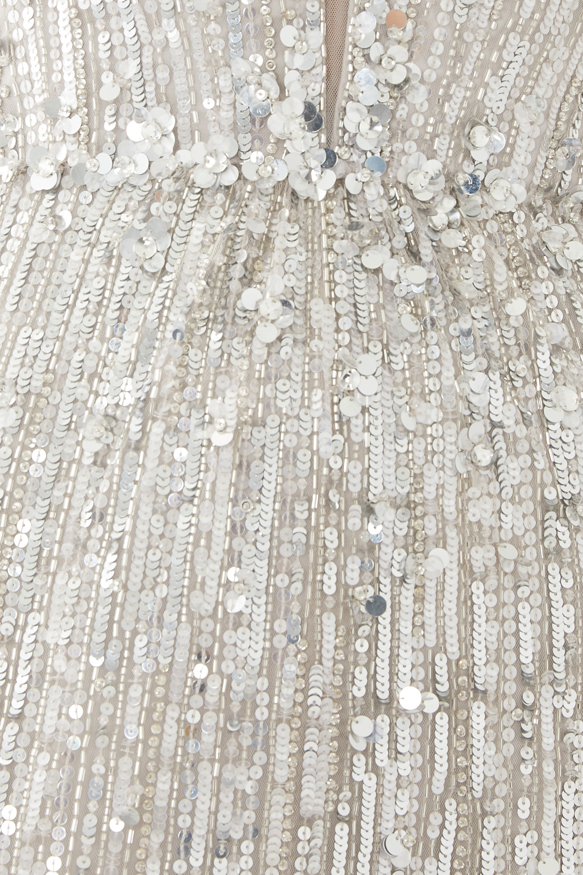 Raquel Crystal-Embellished V-Neck Gown