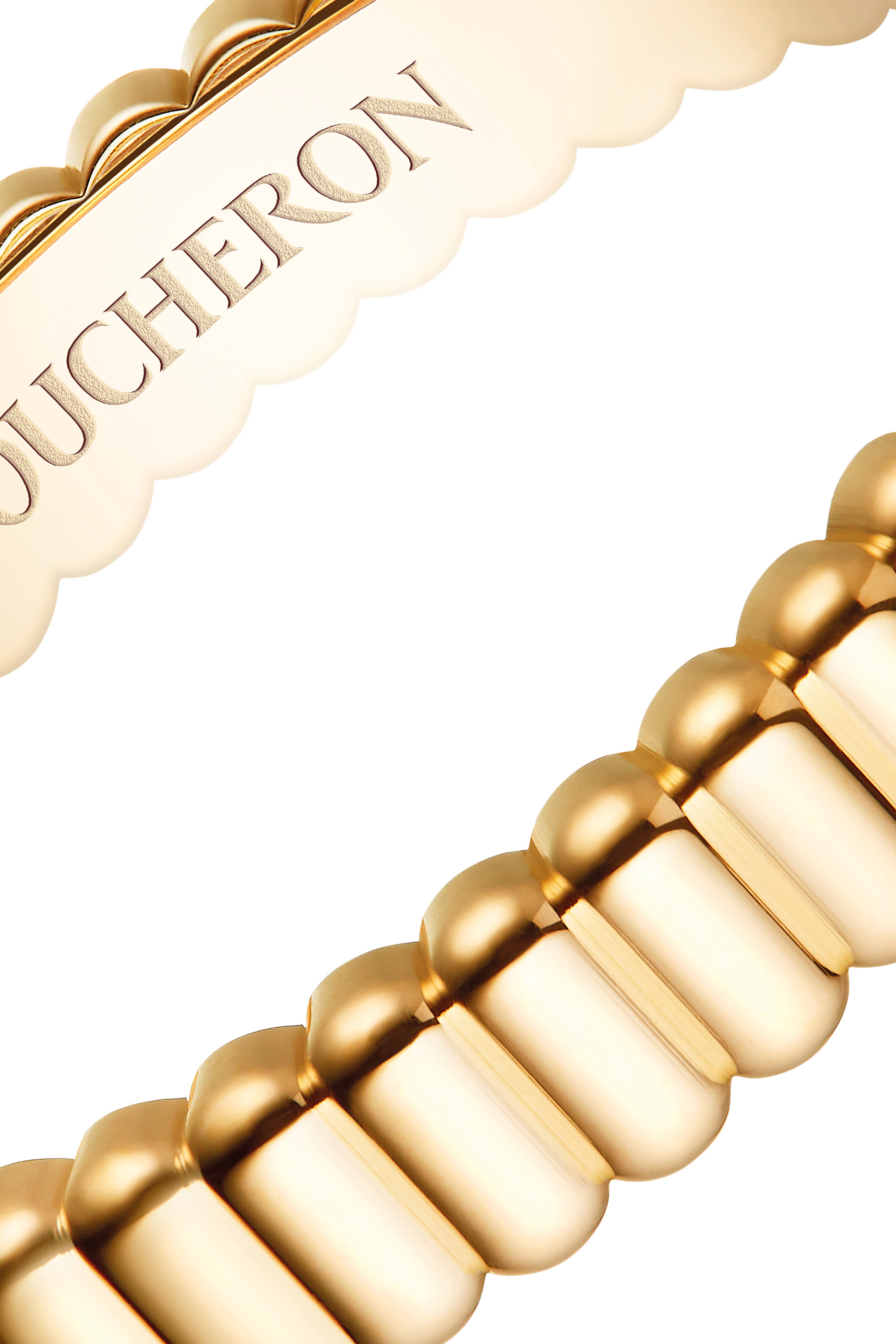 Grosgrain Wedding Band, 18k Yellow Gold